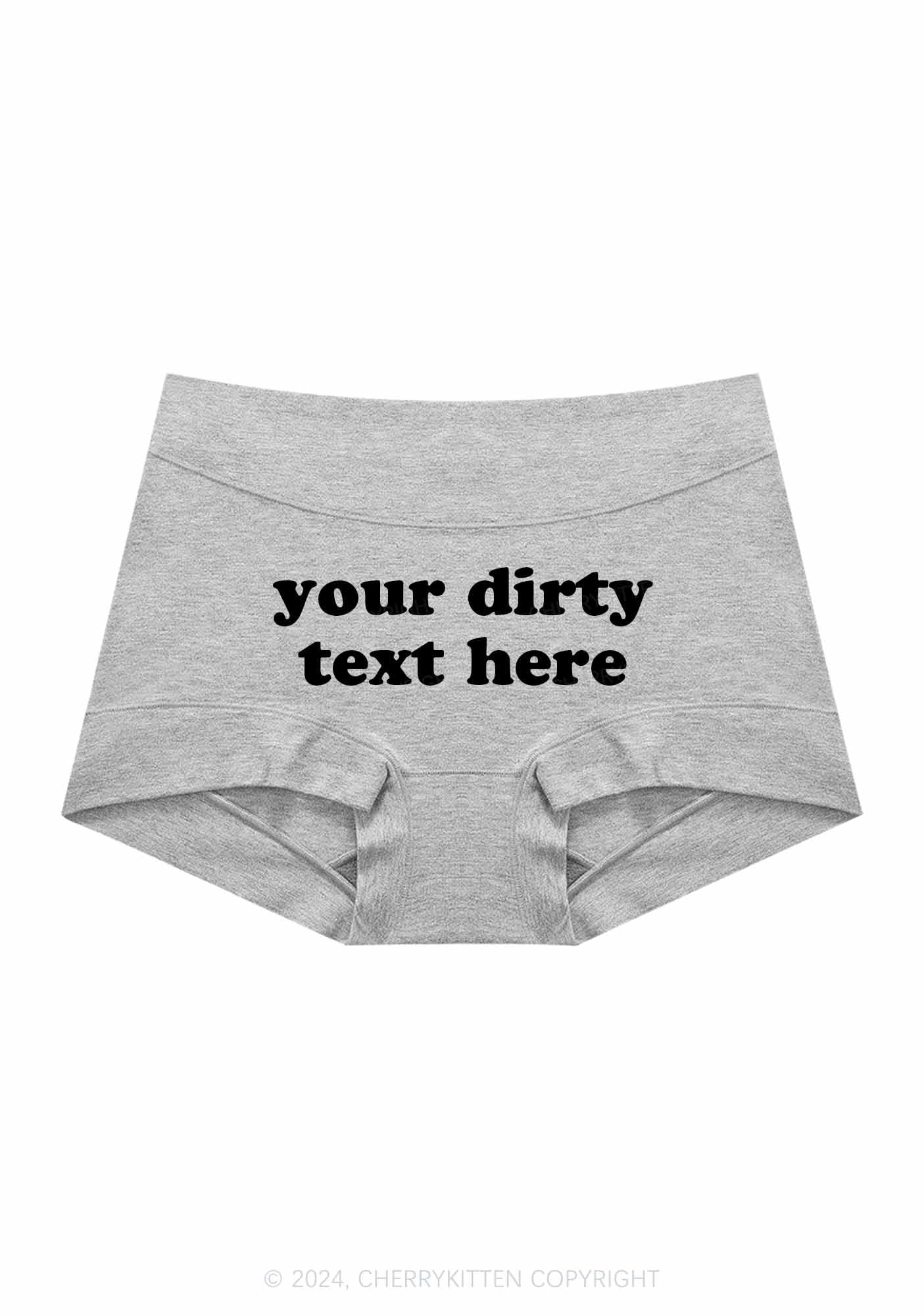 Custom Your Dirty Text Here Y2K Mid Rise Waist Boyshort Cherrykitten - Image 7