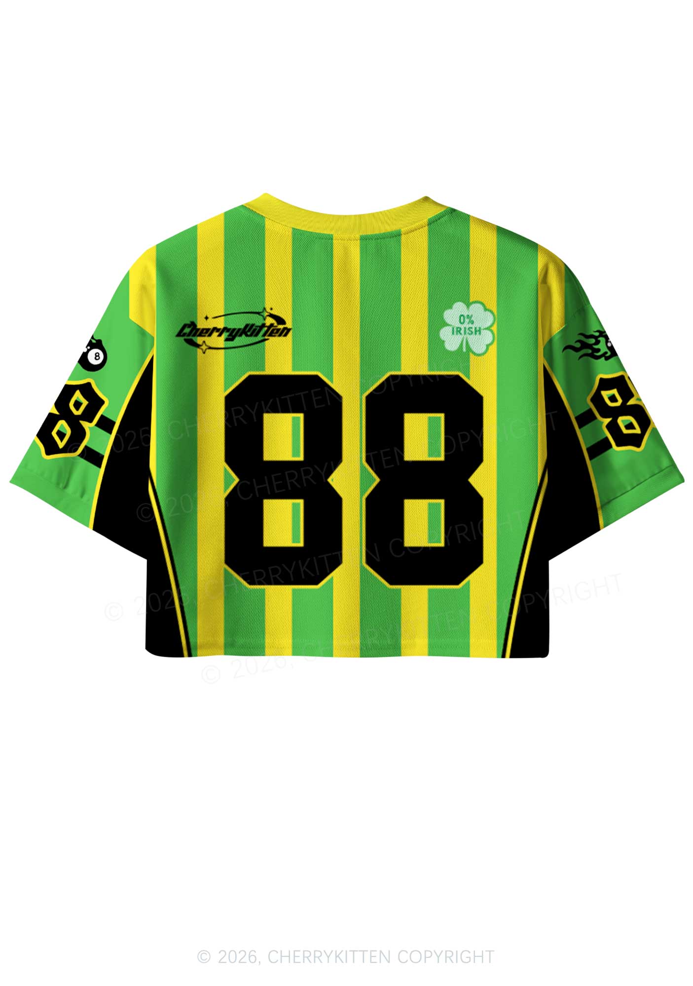 Custom Zero Percent Irish St Patricks Y2K Crop Sport Jersey Shirts Cherrykitten - Image 4