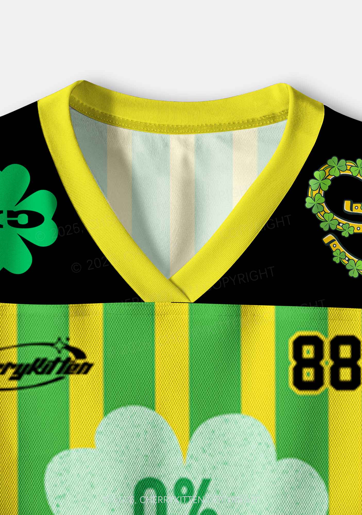 Custom Zero Percent Irish St Patricks Y2K Crop Sport Jersey Shirts Cherrykitten - Image 5