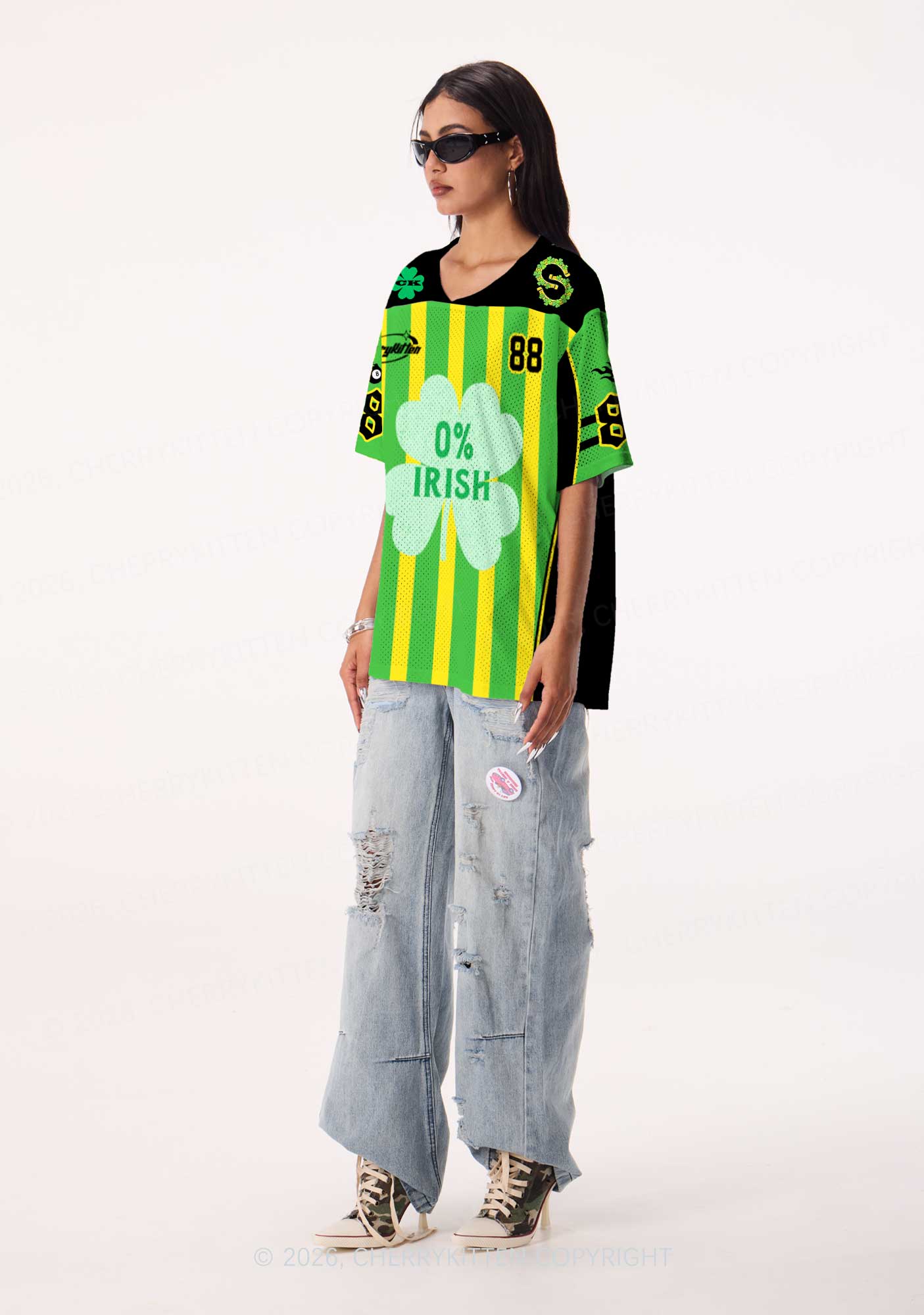 Custom Zero Percent Irish St Patricks Y2K Sport Jersey Shirts Cherrykitten - Image 2