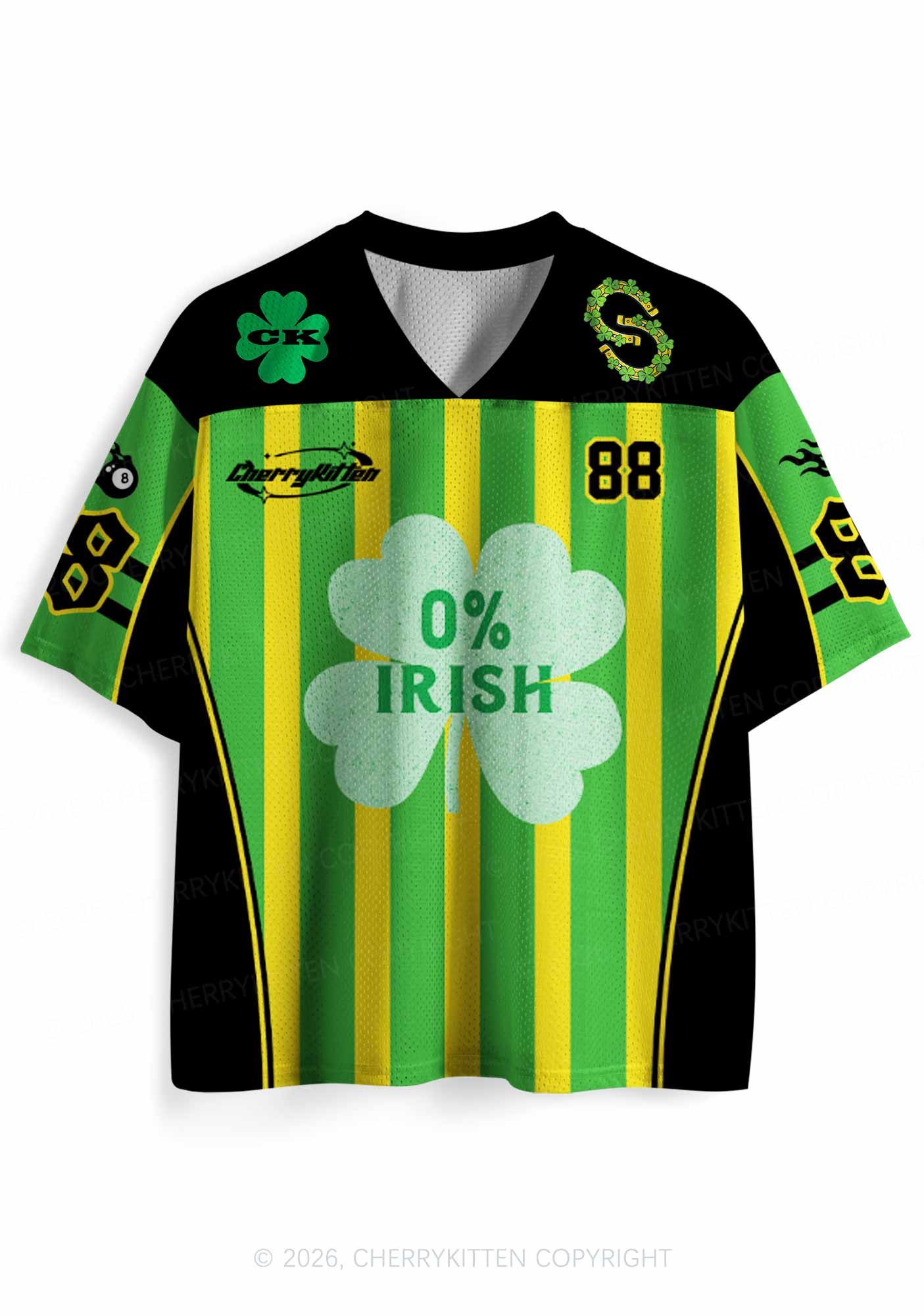 Custom Zero Percent Irish St Patricks Y2K Sport Jersey Shirts Cherrykitten - Image 3
