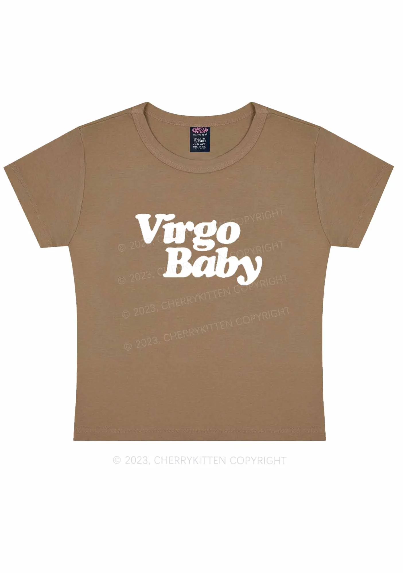Custom Zodiac Baby Y2K Baby Tee Cherrykitten - Image 8