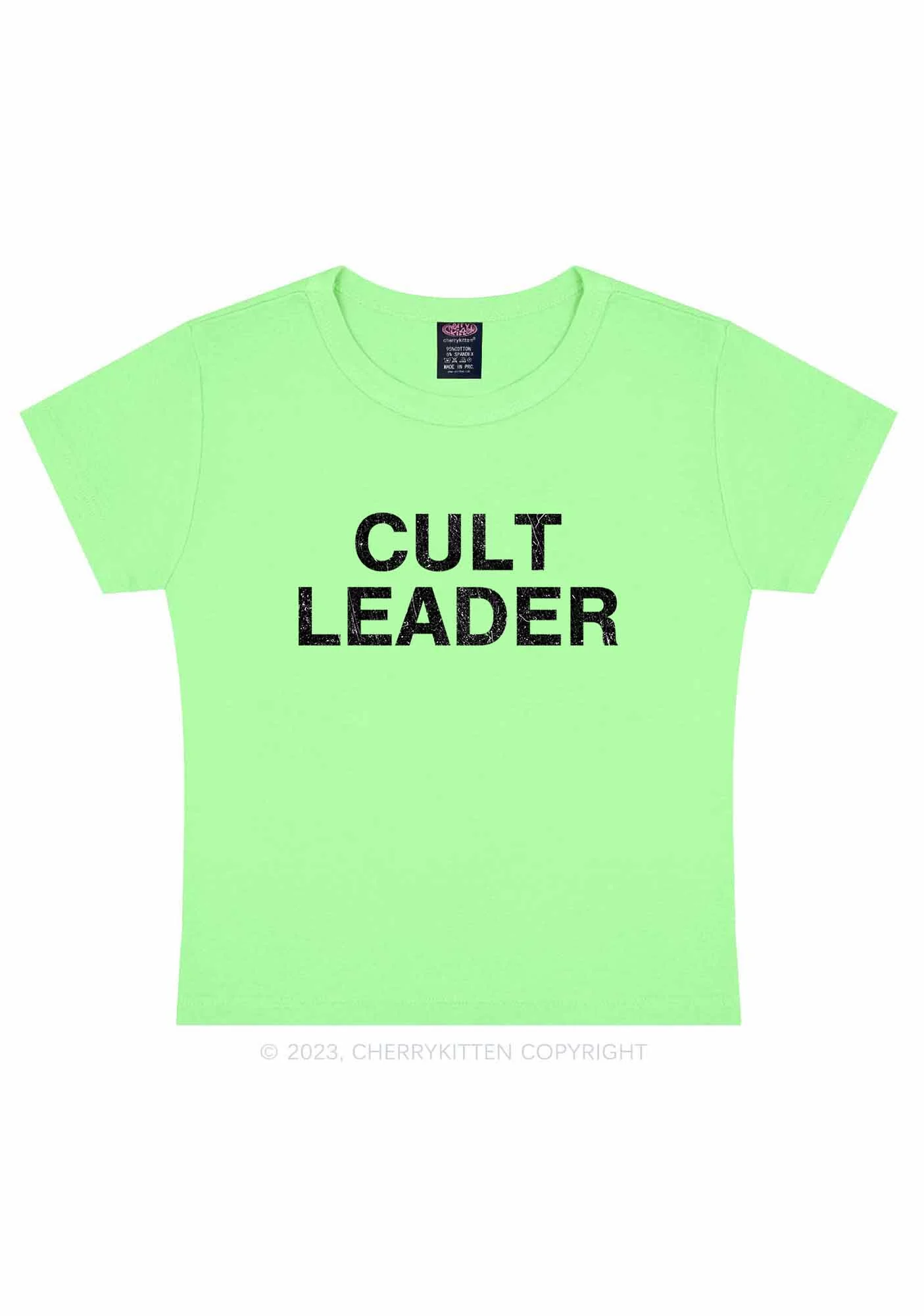 Cut Leader Y2K Baby Tee Cherrykitten - Image 10