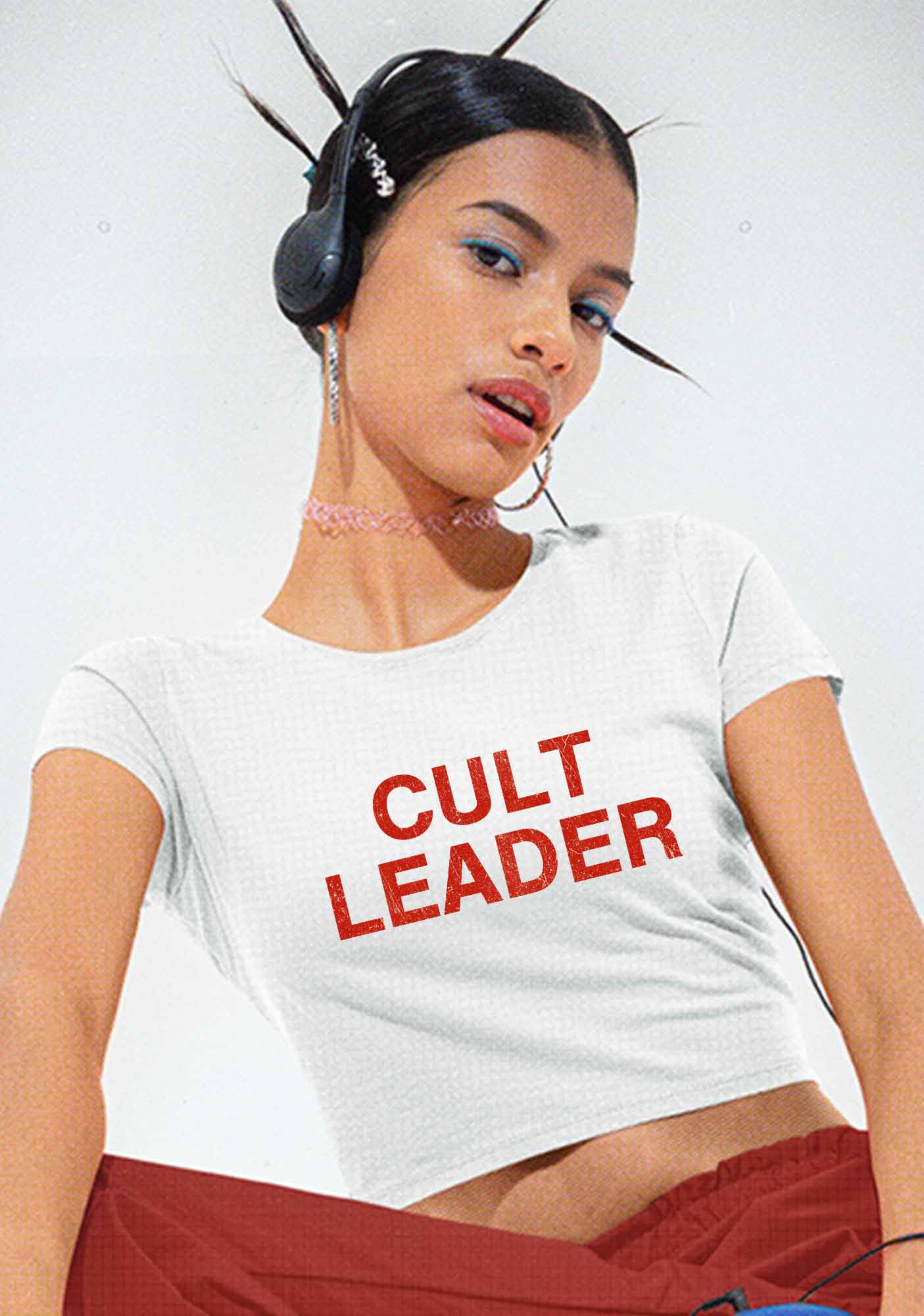 Cut Leader Y2K Baby Tee Cherrykitten - Image 2