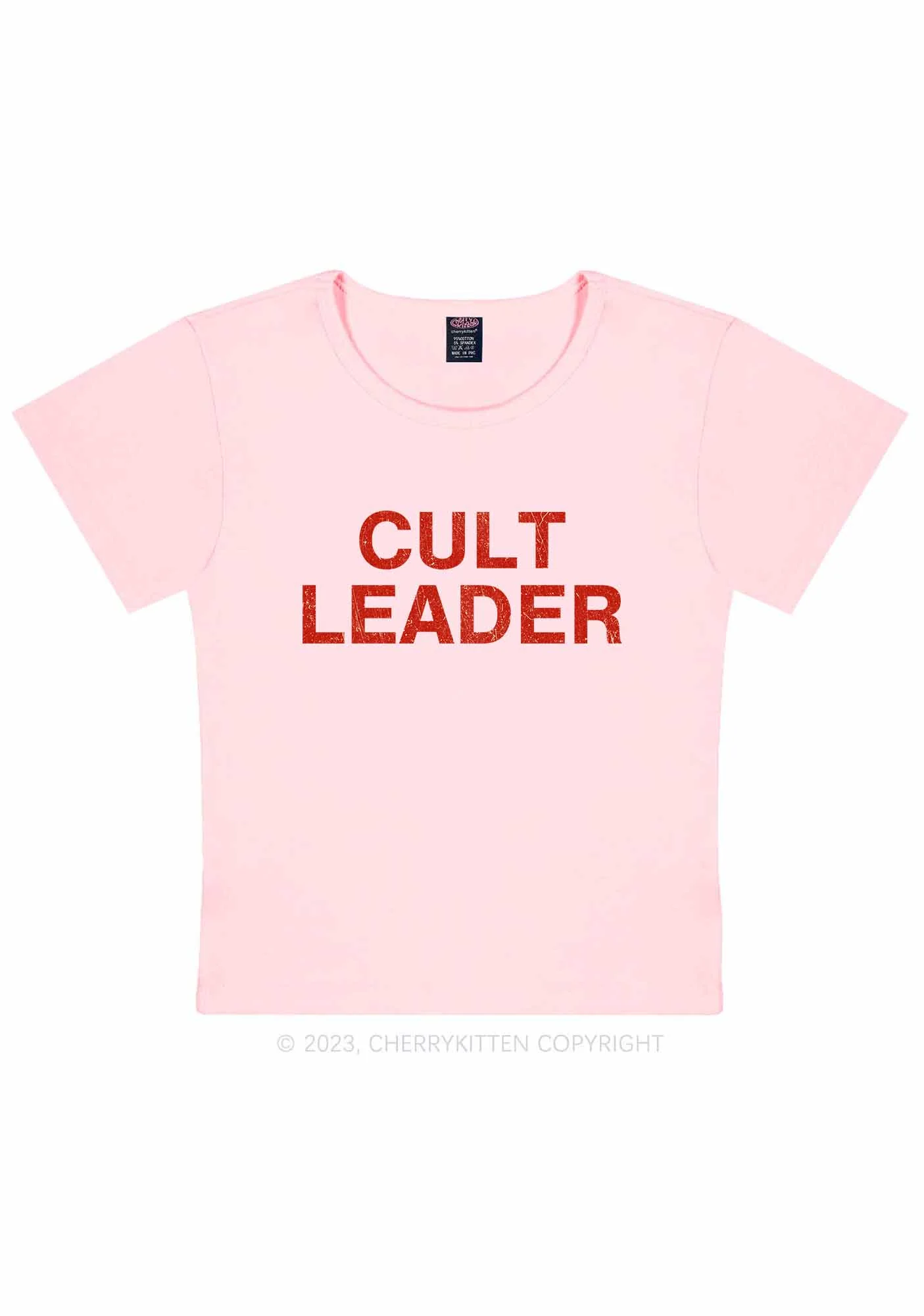 Cut Leader Y2K Baby Tee Cherrykitten - Image 9