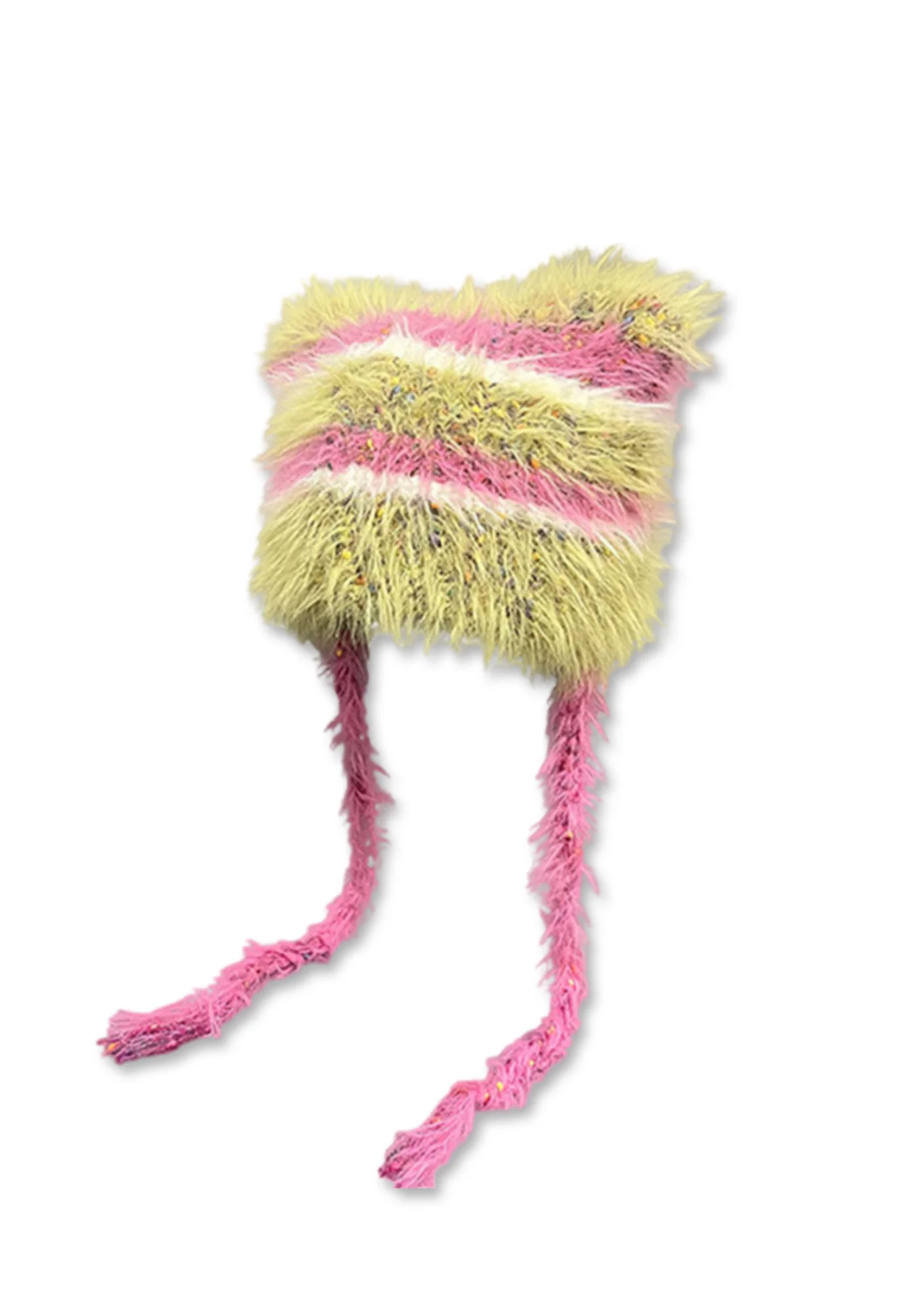 Cute Cat Ear Lace Up Y2K Knitted Hat Cherrykitten - Image 4