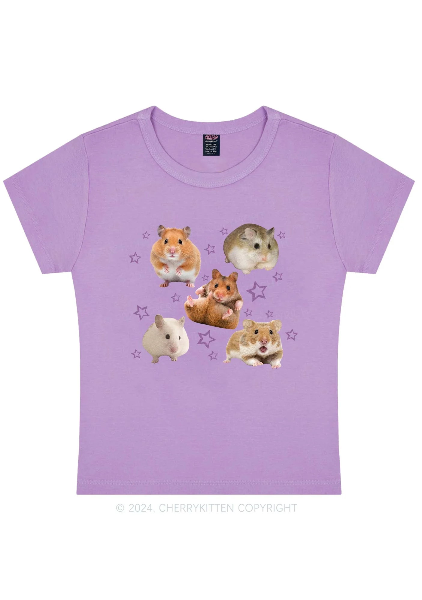 Cute Hamsters Y2K Baby Tee Cherrykitten - Image 4