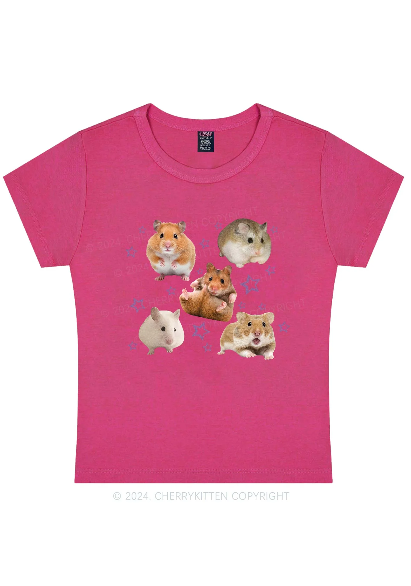 Cute Hamsters Y2K Baby Tee Cherrykitten - Image 5
