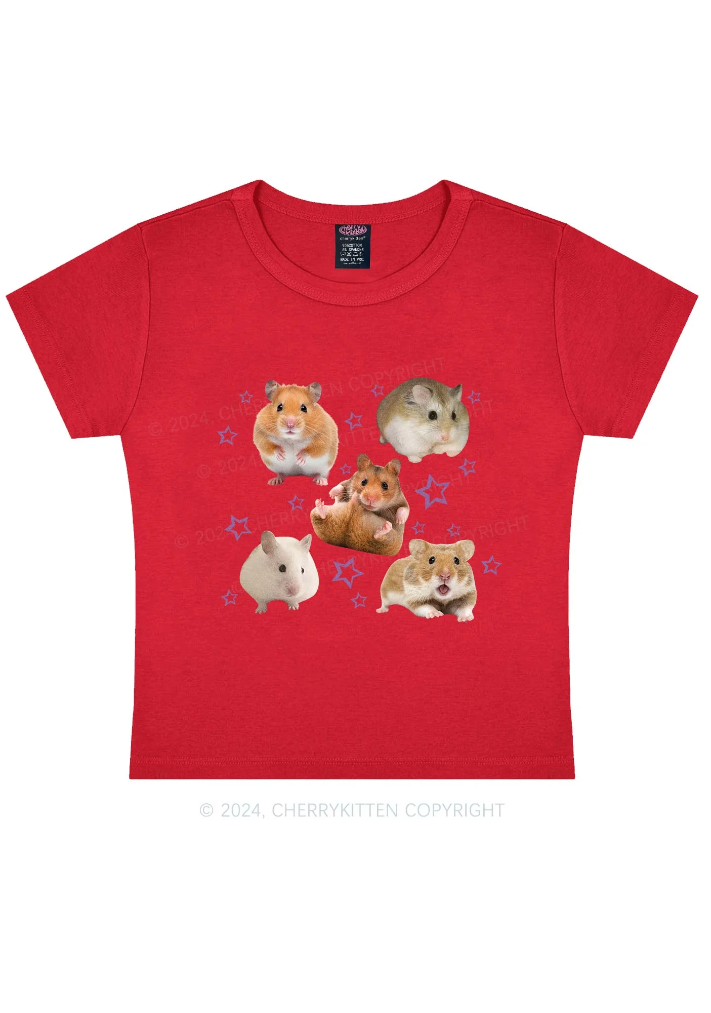Cute Hamsters Y2K Baby Tee Cherrykitten - Image 6