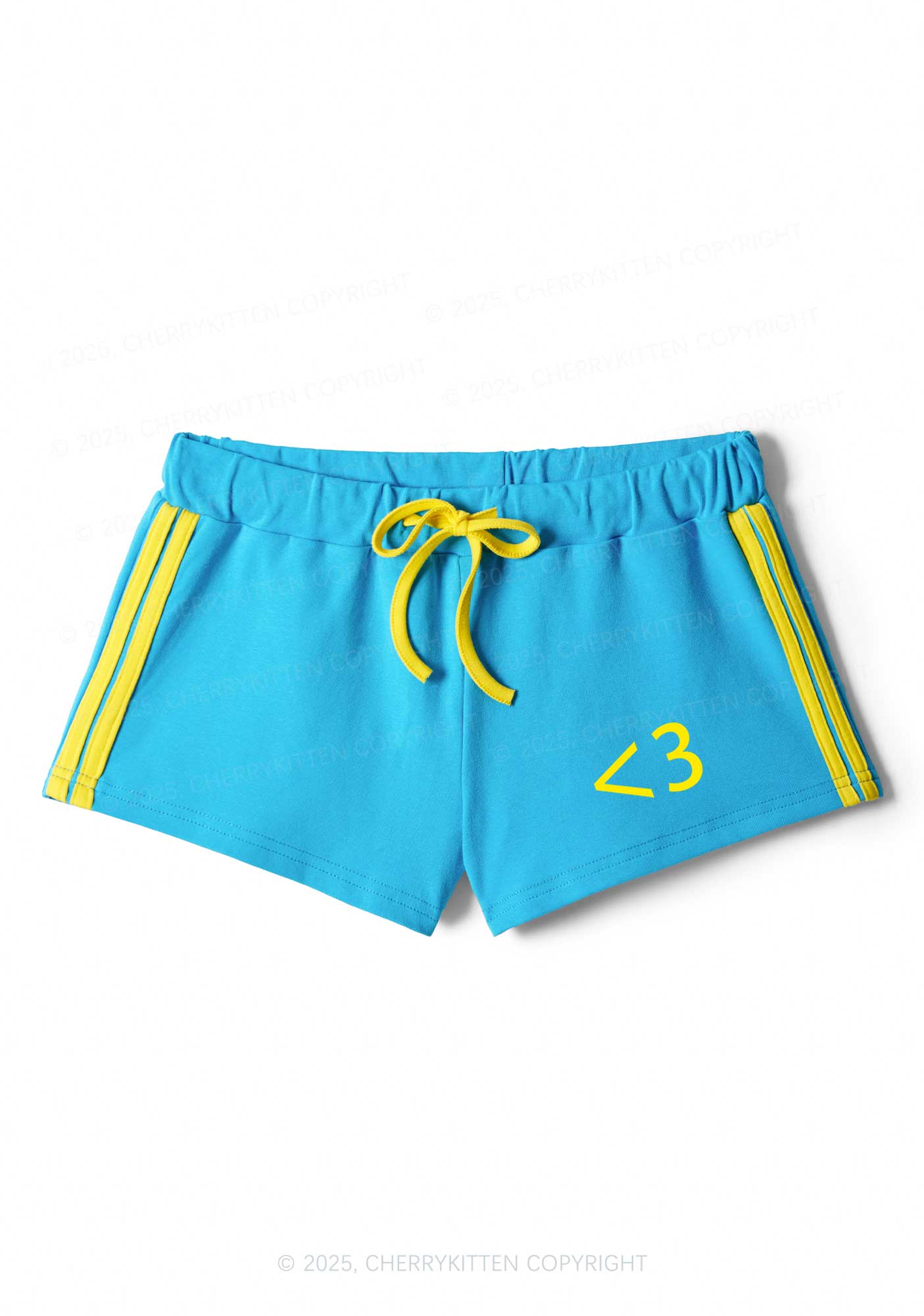 Cute Heart Y2K Drawstring Mini Shorts Cherrykitten - Image 3