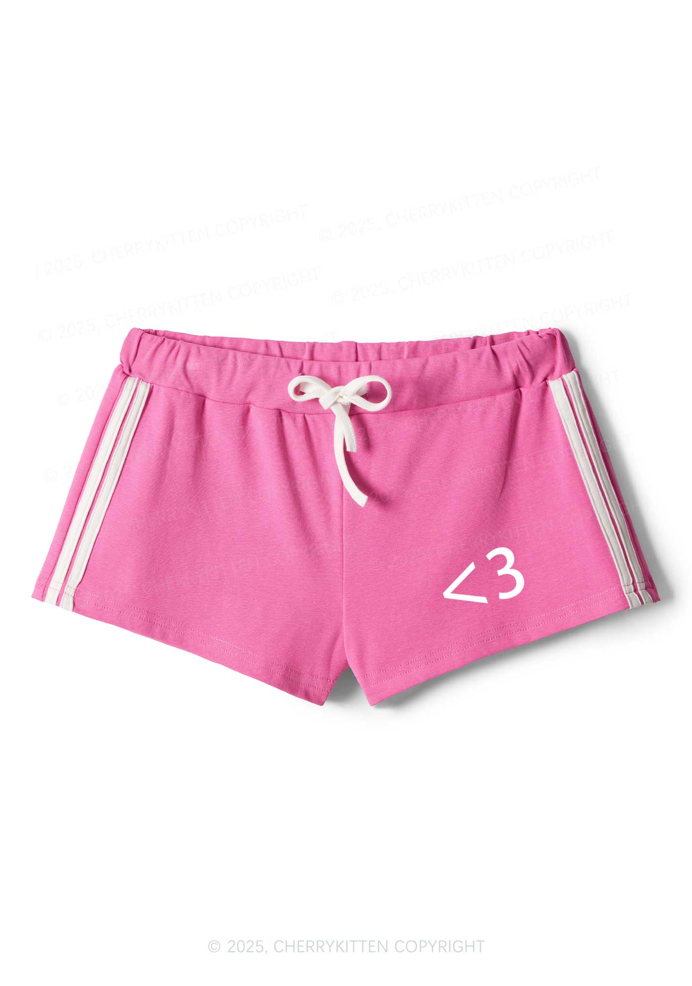Cute Heart Y2K Drawstring Mini Shorts Cherrykitten - Image 4