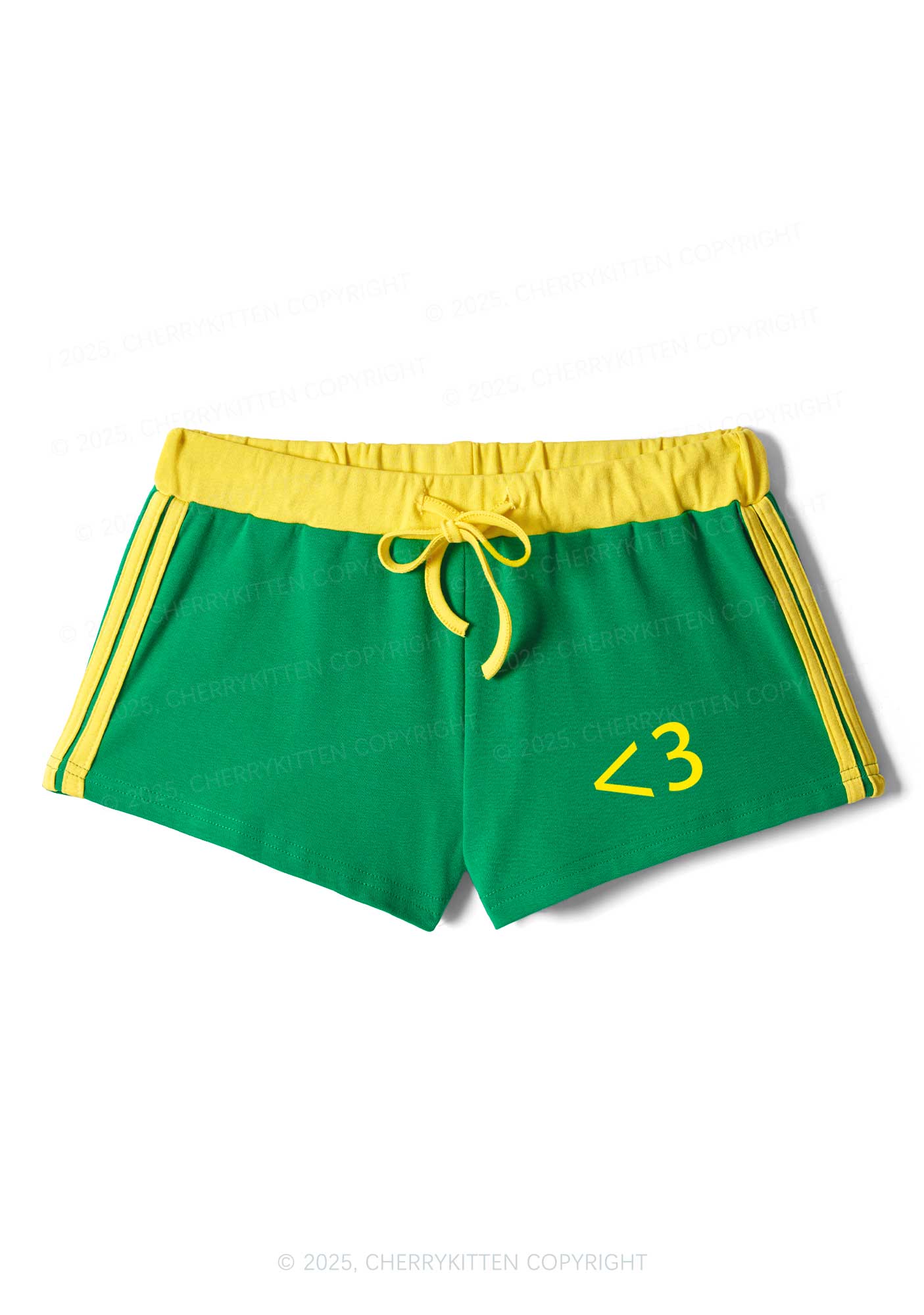 Cute Heart Y2K Drawstring Mini Shorts Cherrykitten - Image 6