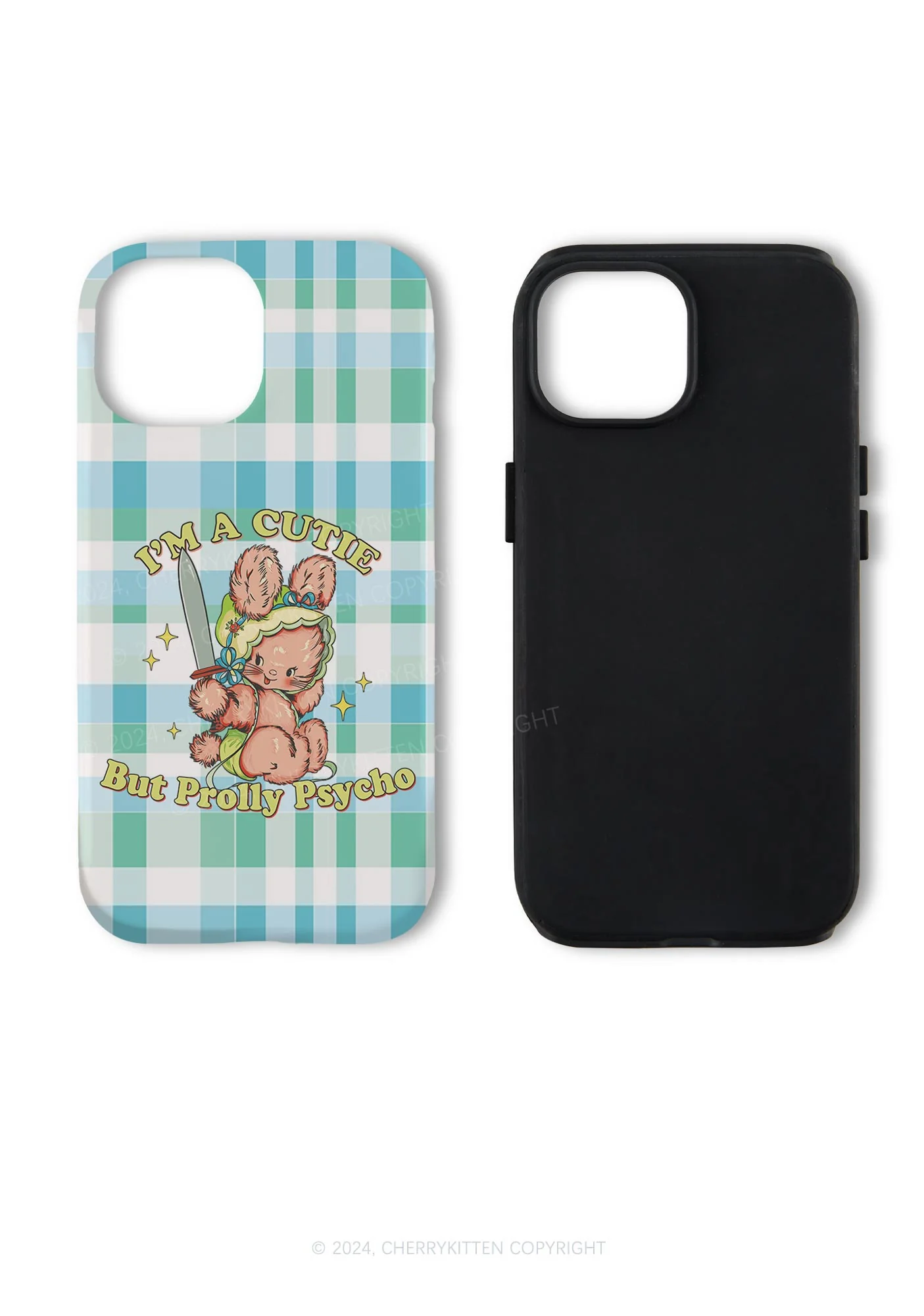 Cutie But Prolly Psycho Y2K Phone Case Cherrykitten - Image 4