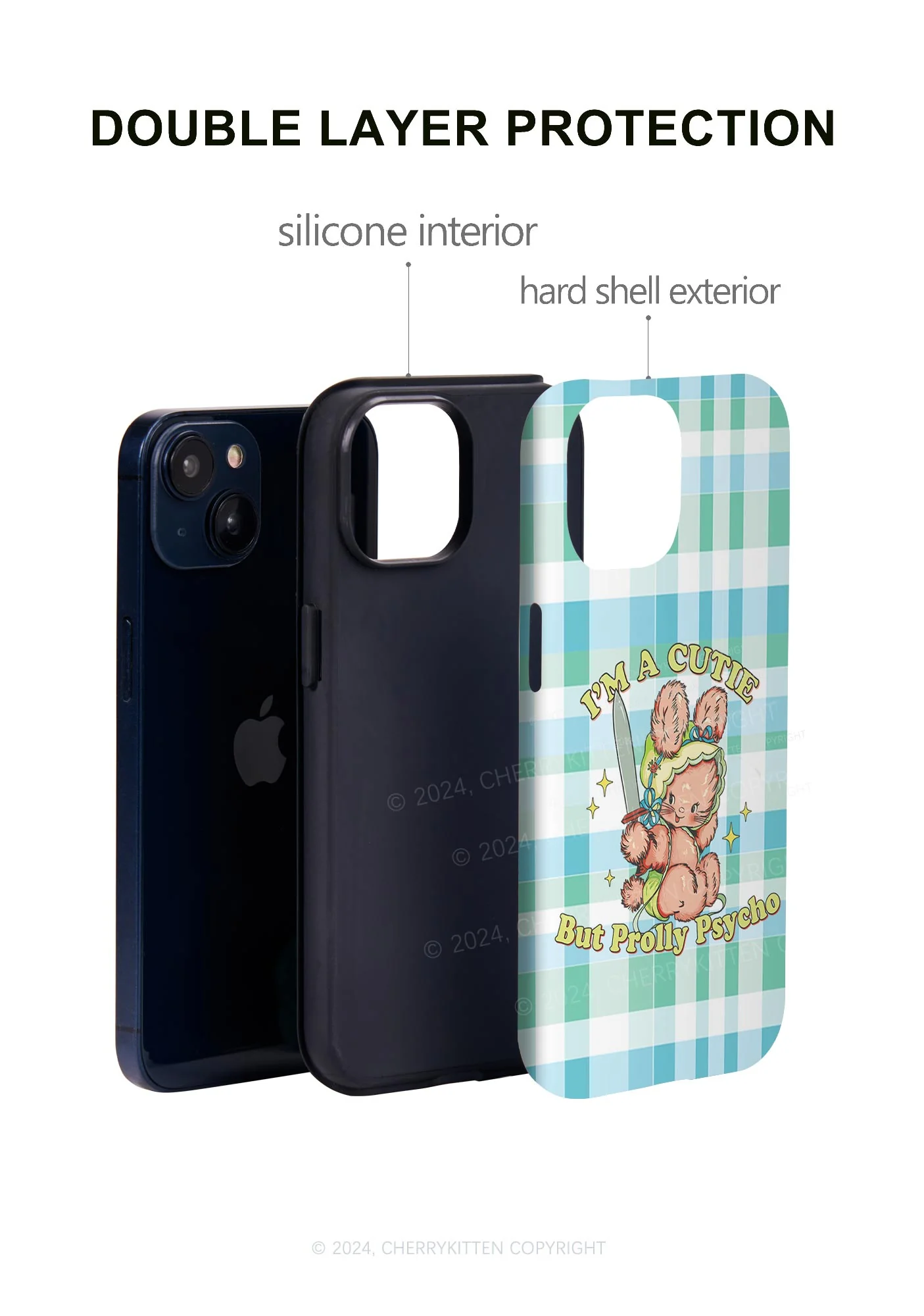 Cutie But Prolly Psycho Y2K Phone Case Cherrykitten - Image 5