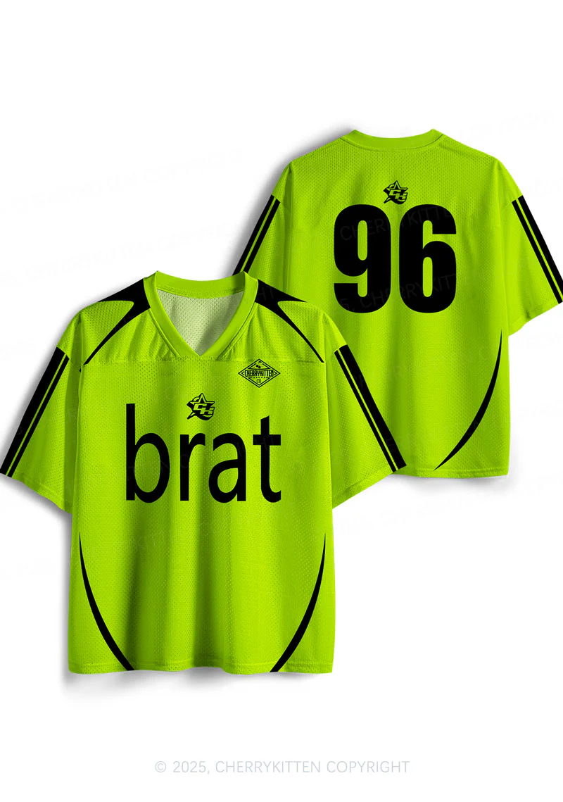 Cutsom Green Brat Team Y2K Sport Jersey Shirts Cherrykitten - Image 4