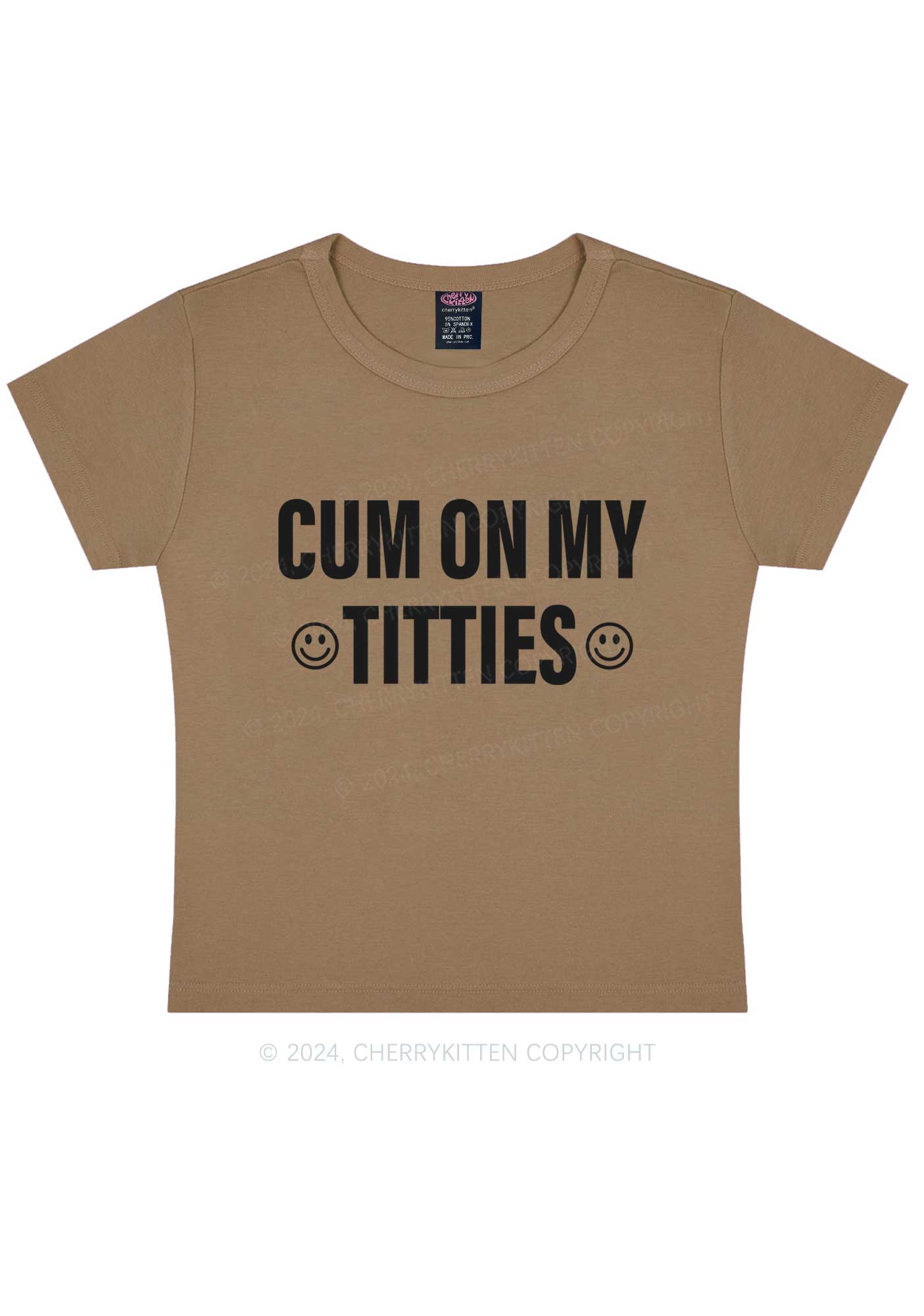 Cxm On My Txtties Y2K Baby Tee Cherrykitten - Image 9