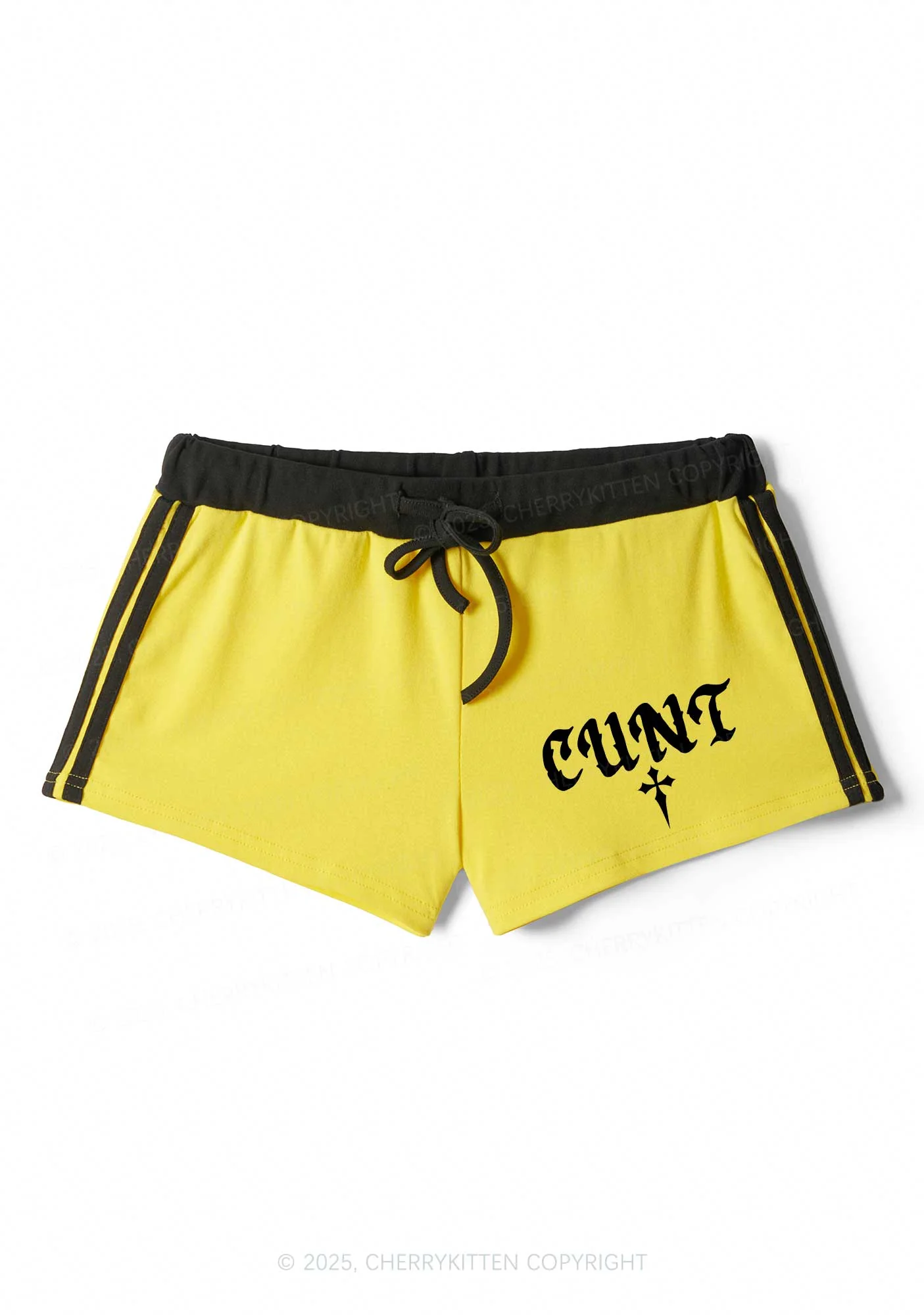 Cxxt Cross Y2K Drawstring Mini Shorts Cherrykitten - Image 3