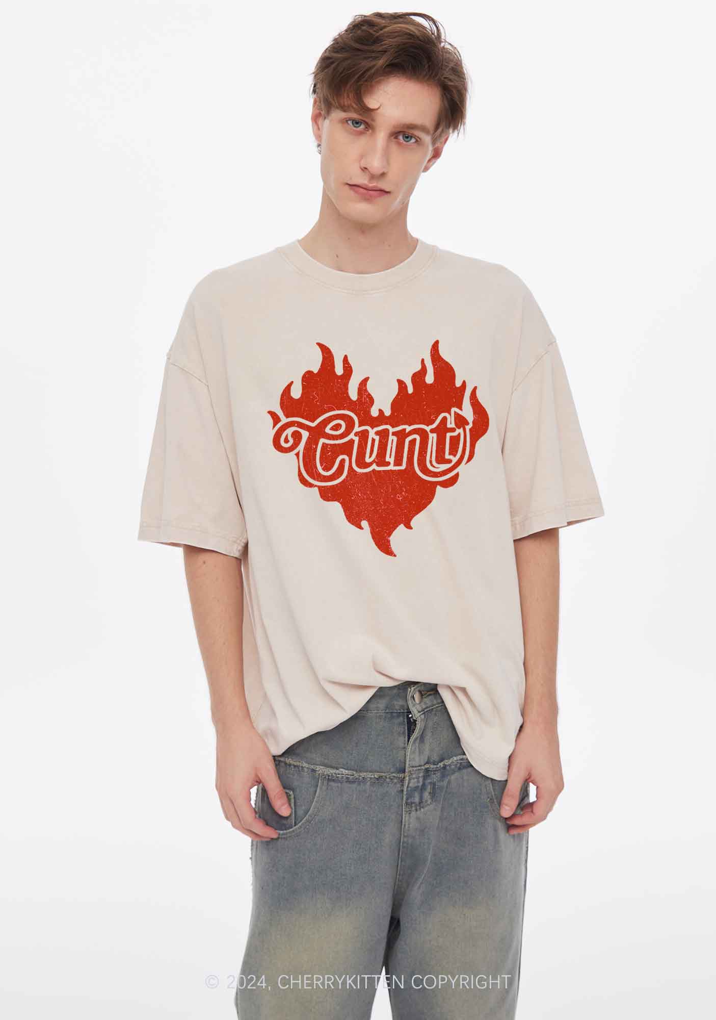 Cxxt Devil Y2K Valentine's Day Washed Tee Cherrykitten - Image 2