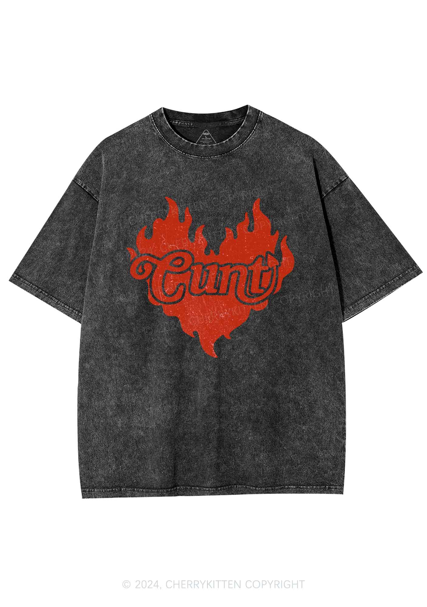 Cxxt Devil Y2K Valentine's Day Washed Tee Cherrykitten - Image 4