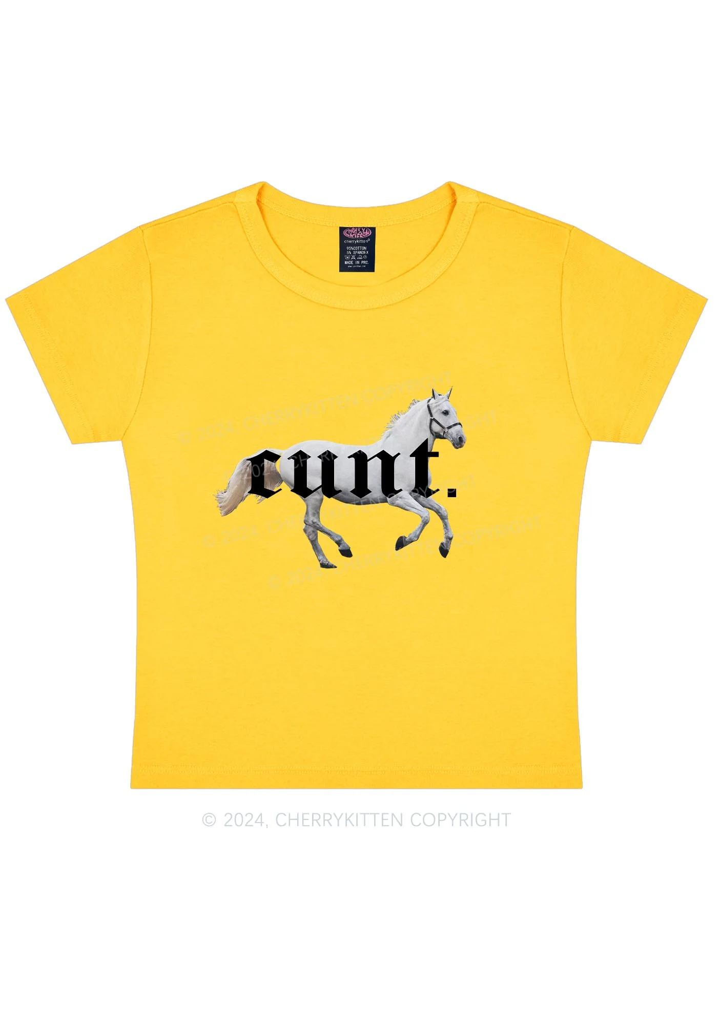 Cxxt Horse Y2K Baby Tee Cherrykitten - Image 10