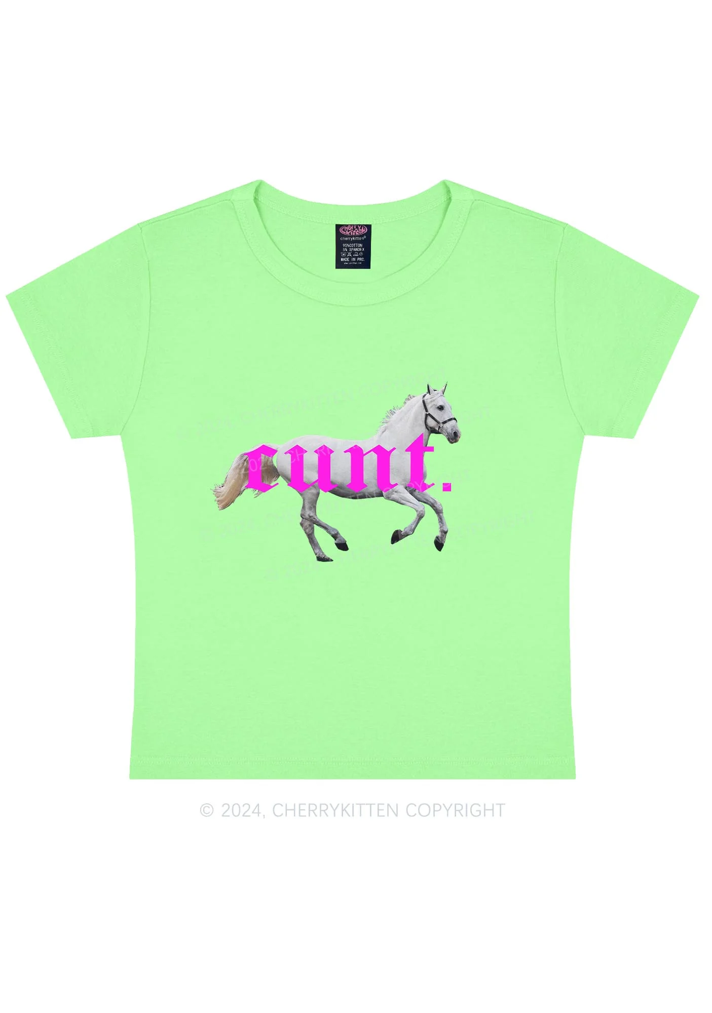 Cxxt Horse Y2K Baby Tee Cherrykitten - Image 13