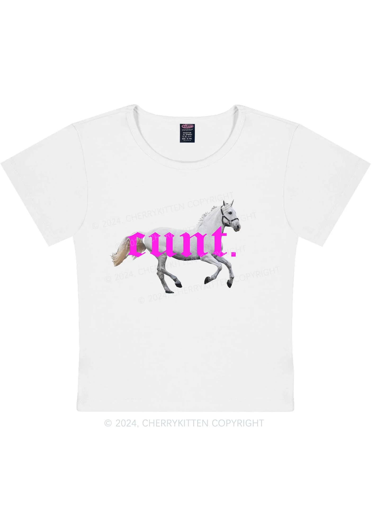 Cxxt Horse Y2K Baby Tee Cherrykitten - Image 5