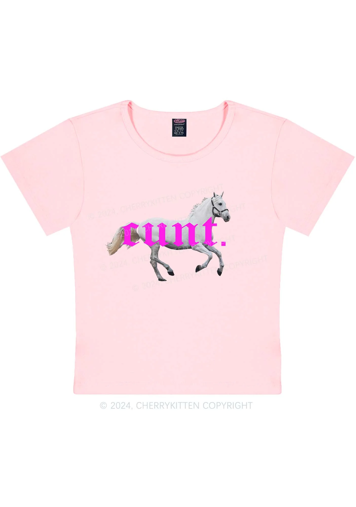 Cxxt Horse Y2K Baby Tee Cherrykitten - Image 8