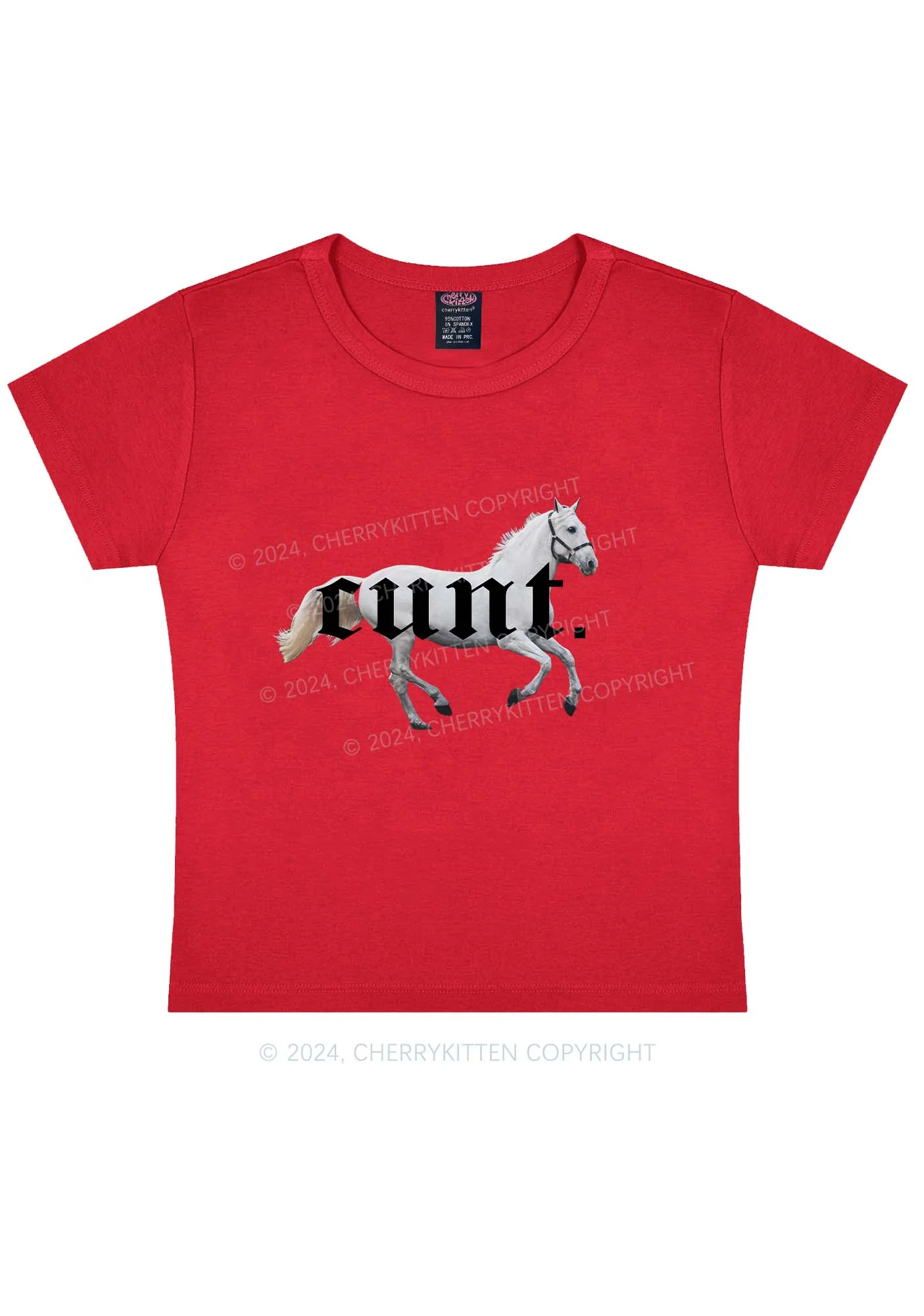 Cxxt Horse Y2K Baby Tee Cherrykitten - Image 9