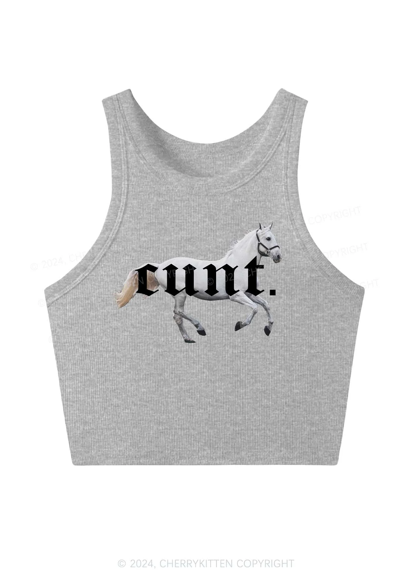 Cxxt Horse Y2K Crop Tank Top Cherrykitten - Image 4