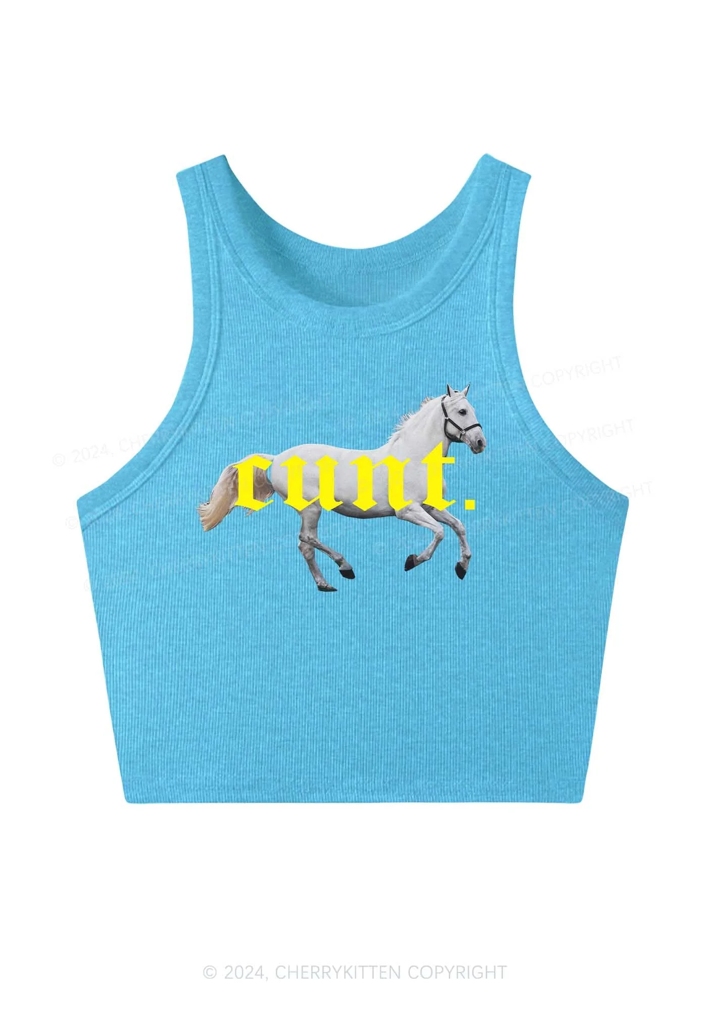 Cxxt Horse Y2K Crop Tank Top Cherrykitten - Image 5