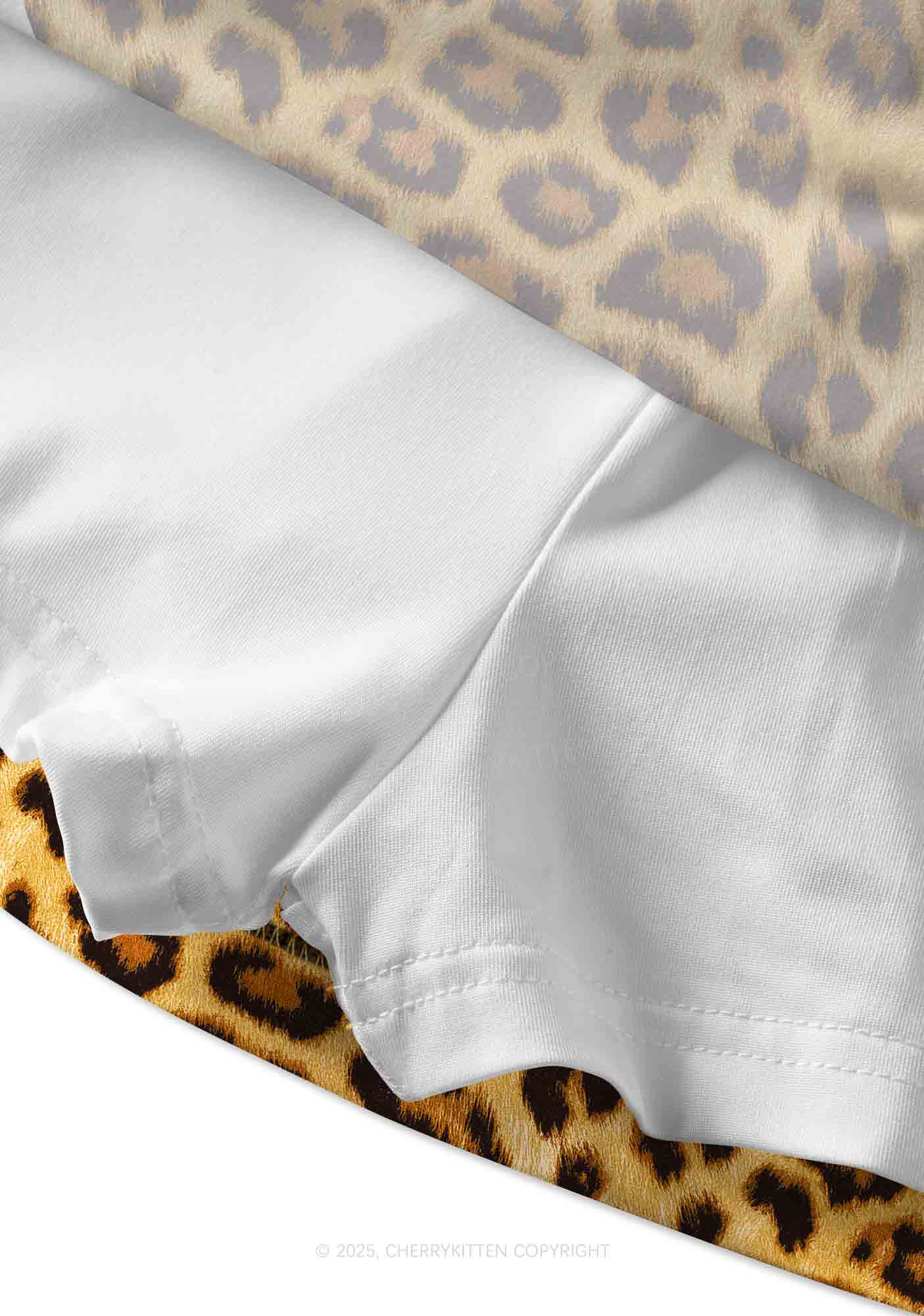 Cxxt Leopard Y2K Print Mini Skirt Cherrykitten - Image 3