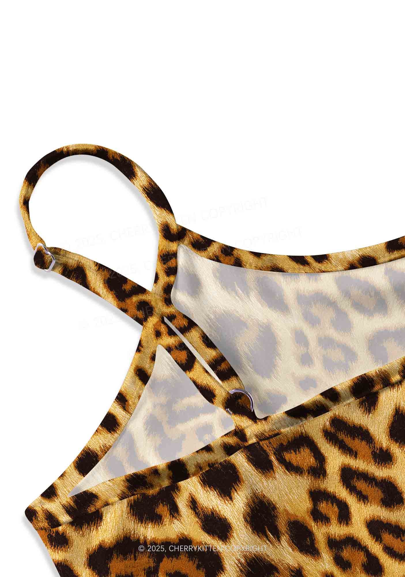 Cxxt Leopard Y2K Print Slip Dress Cherrykitten - Image 3