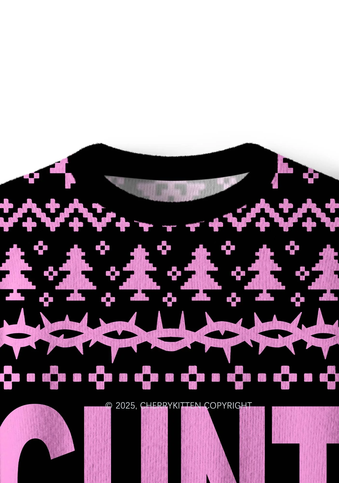 Cxxt Pony Y2K Christmas Knit Sweatshirt Cherrykitten - Image 4