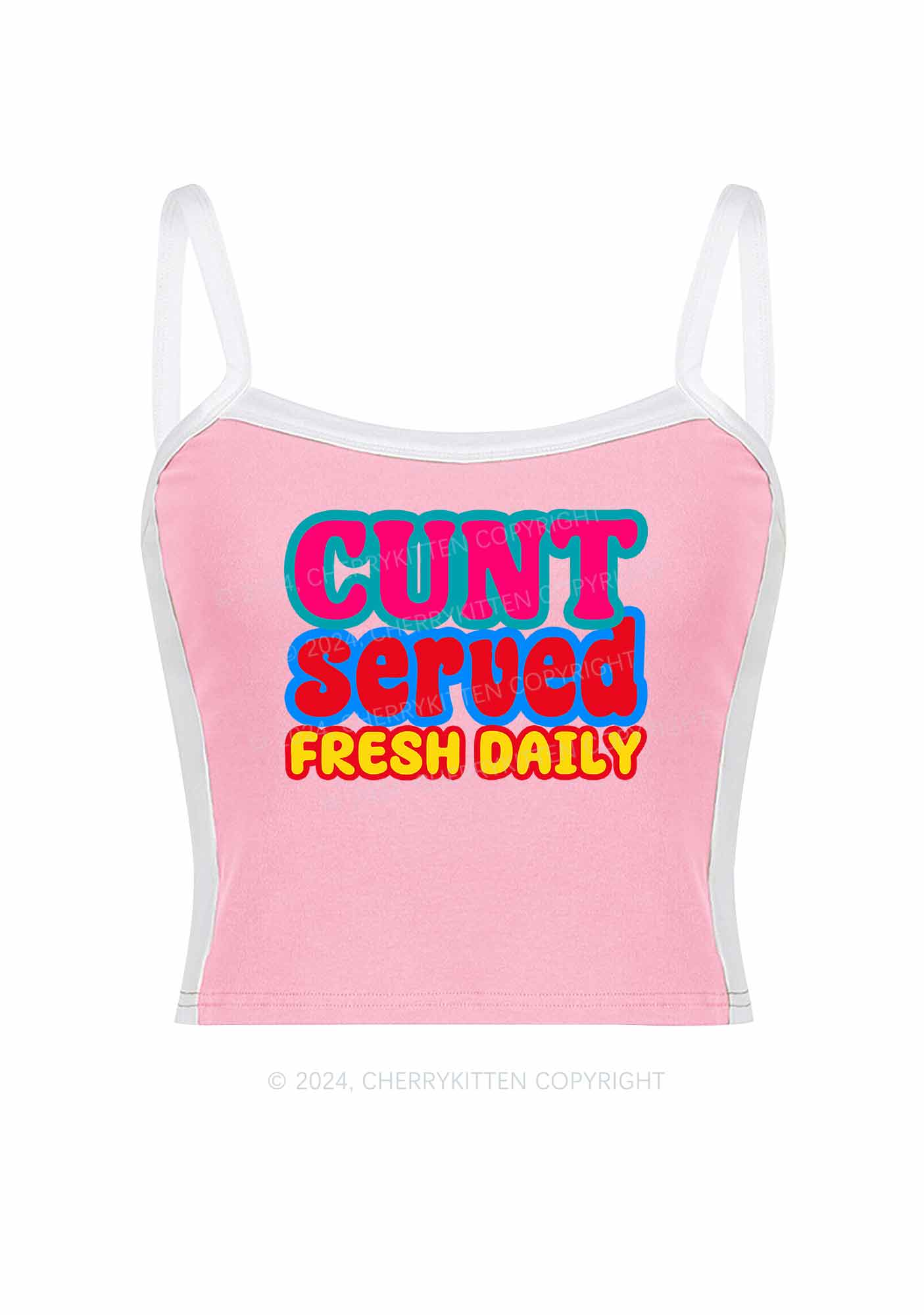 Cxxt Served Y2K Color Block Crop Cami Top Cherrykitten - Image 4