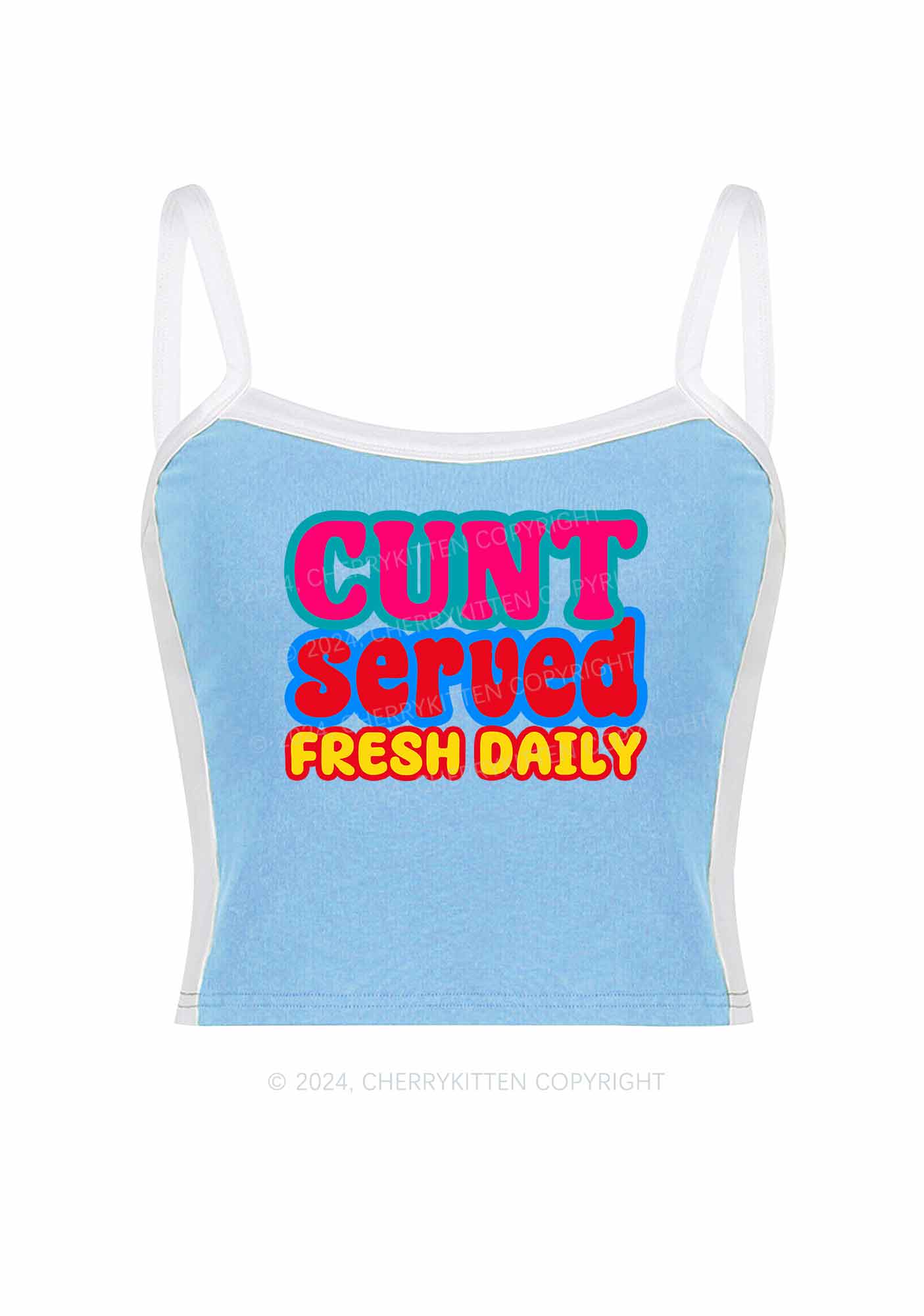 Cxxt Served Y2K Color Block Crop Cami Top Cherrykitten - Image 5