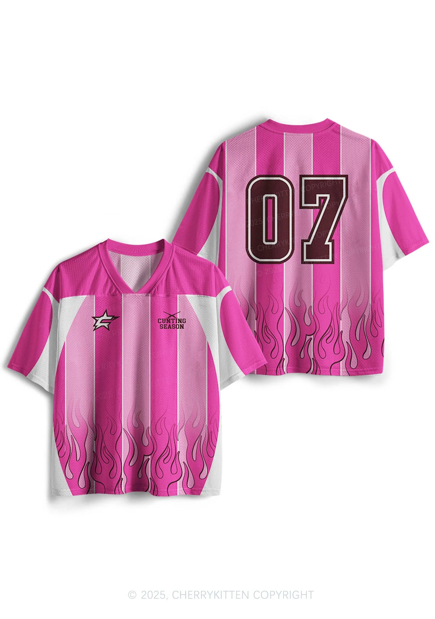 Custom Cxxting Season Y2K Mesh Jersey Shirts Cherrykitten - Image 4