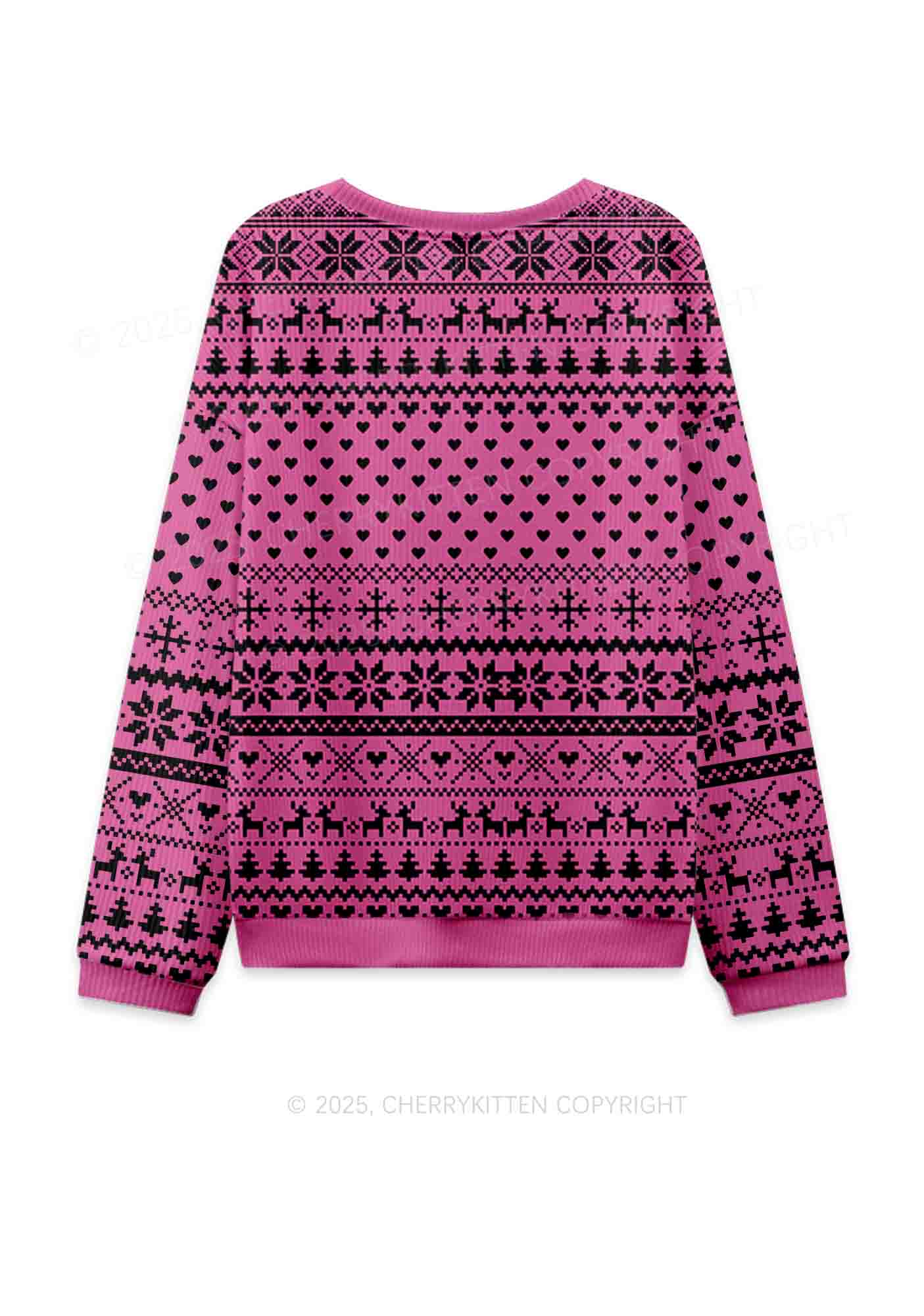 Cxxty Y2K Christmas Knit Sweatshirt Cherrykitten - Image 2