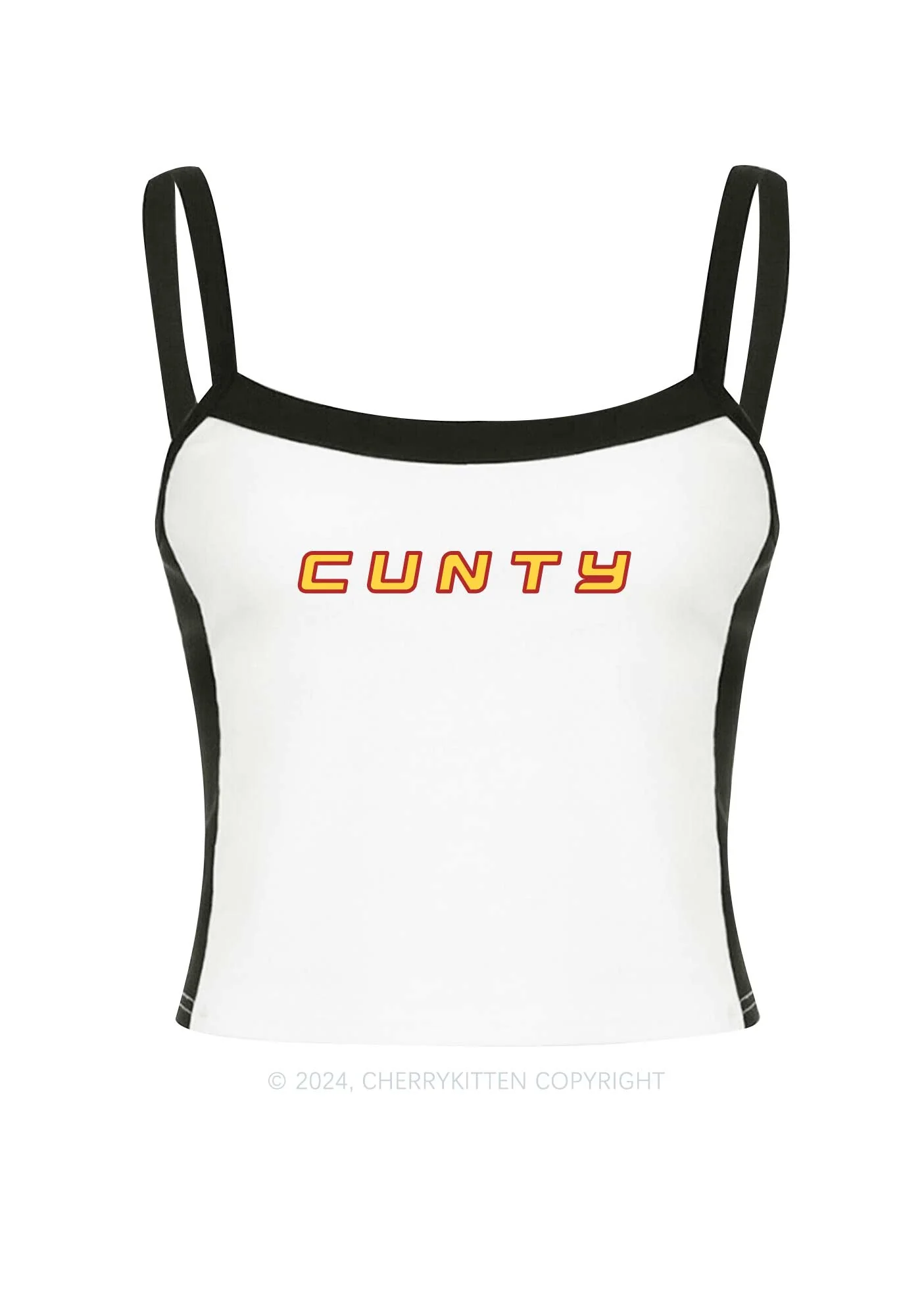 Cxxty Y2K Color Block Crop Cami Top Cherrykitten - Image 2