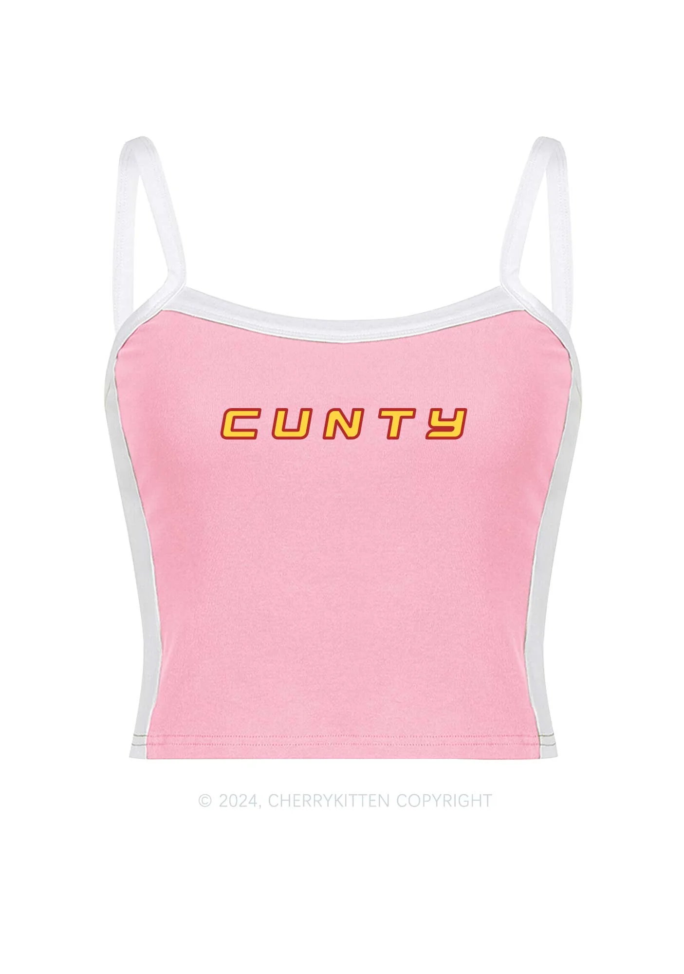 Cxxty Y2K Color Block Crop Cami Top Cherrykitten - Image 3