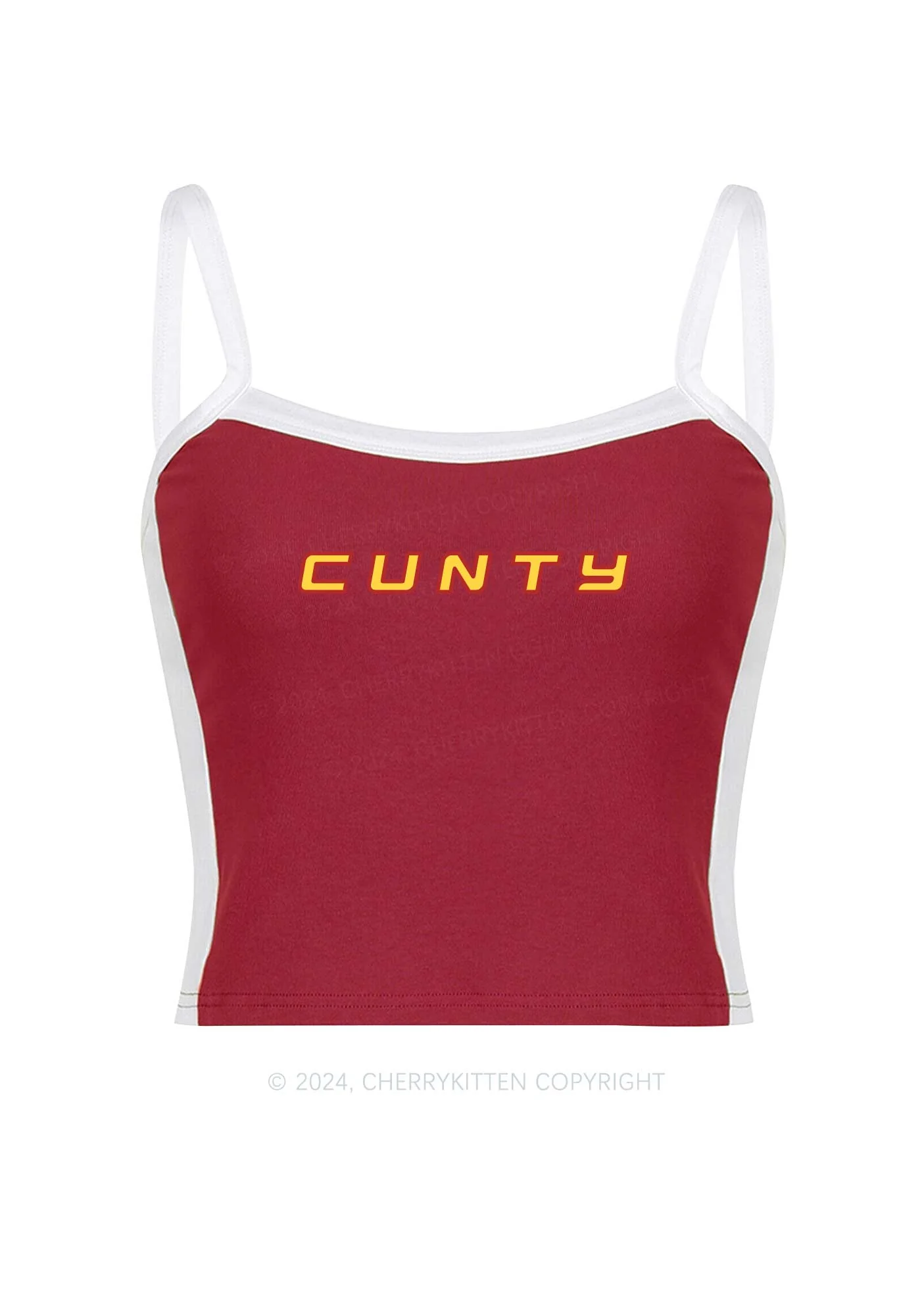 Cxxty Y2K Color Block Crop Cami Top Cherrykitten - Image 4