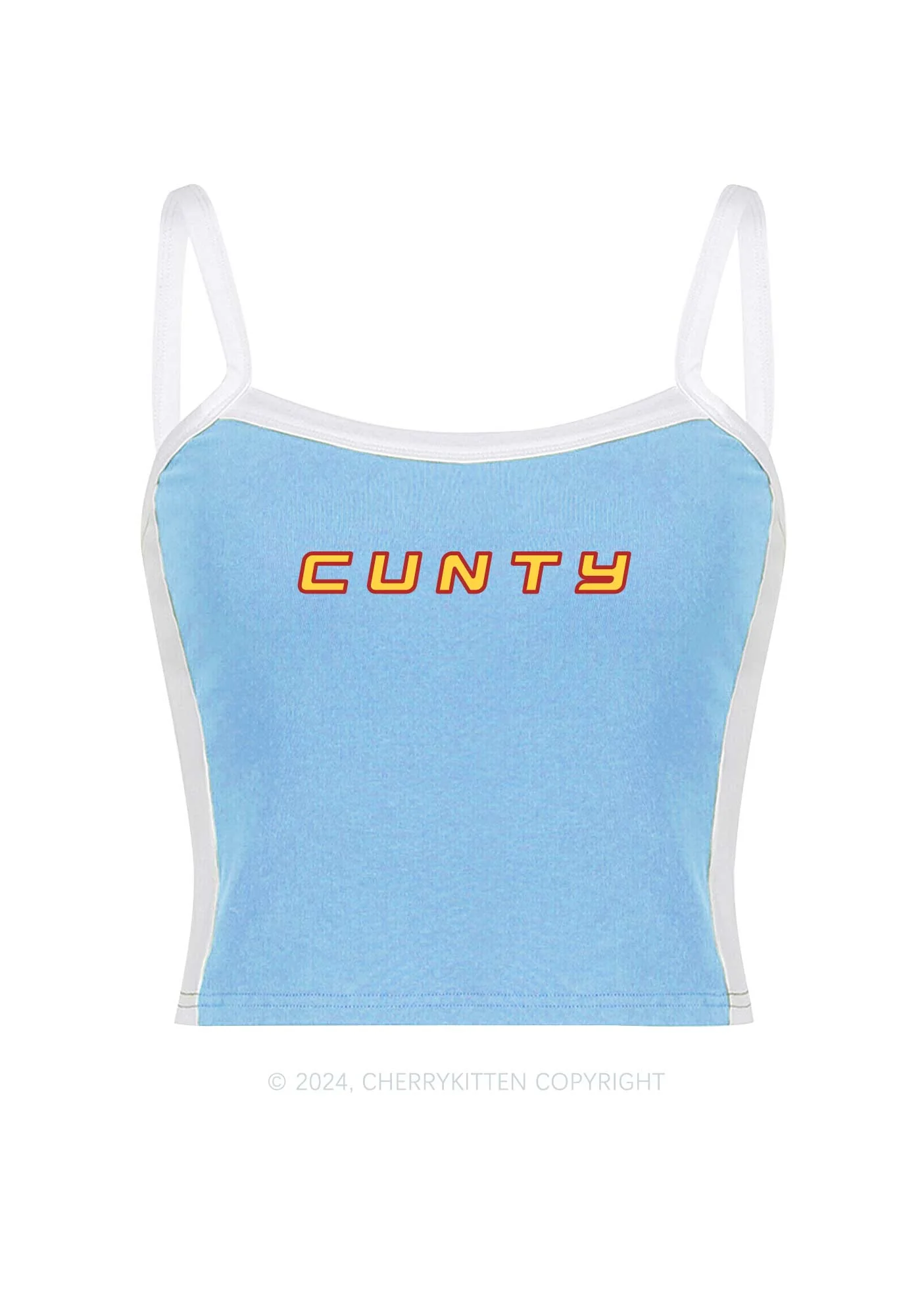 Cxxty Y2K Color Block Crop Cami Top Cherrykitten - Image 5