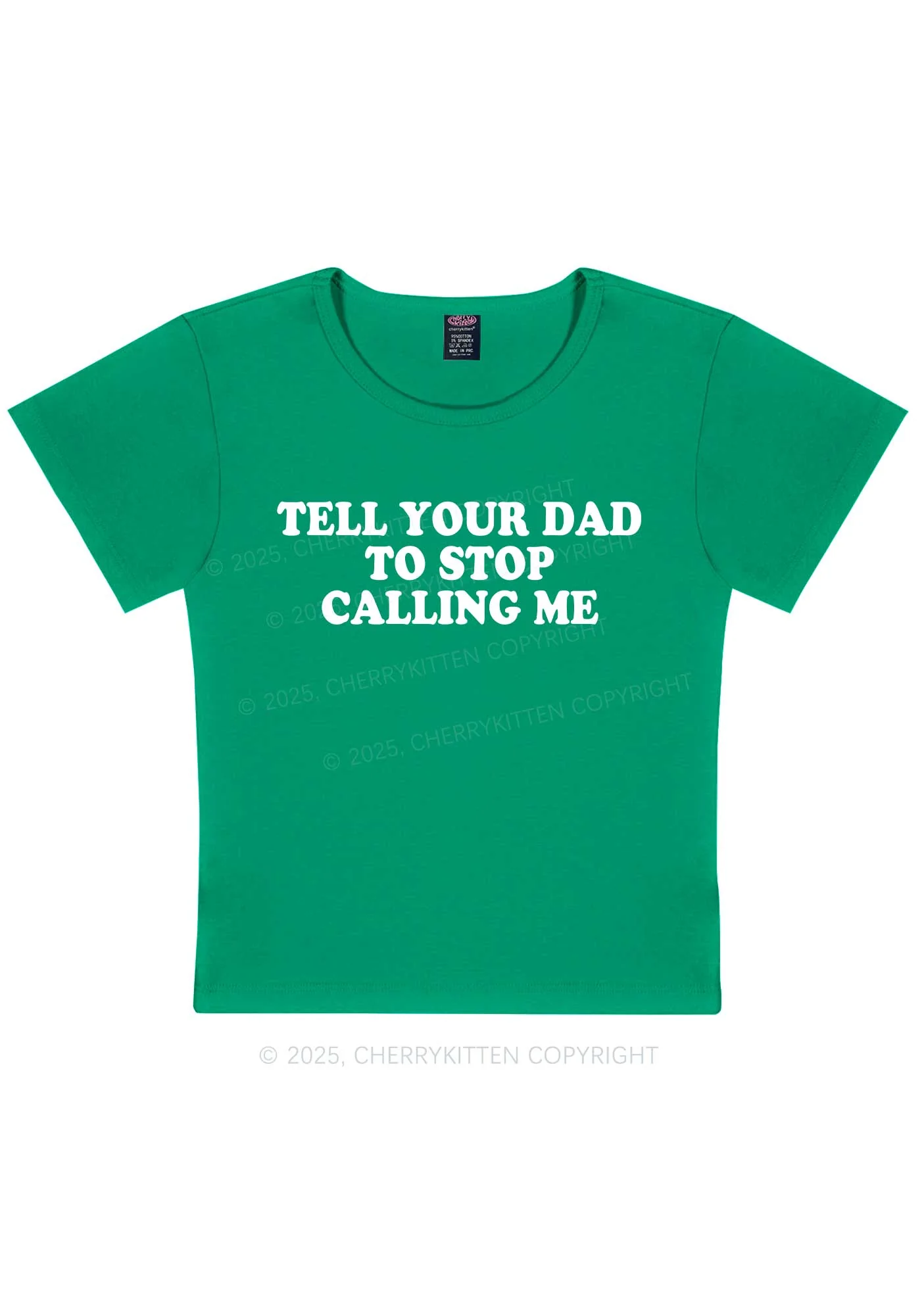 Dad Stop Calling Me Y2K Baby Tee Cherrykitten - Image 11
