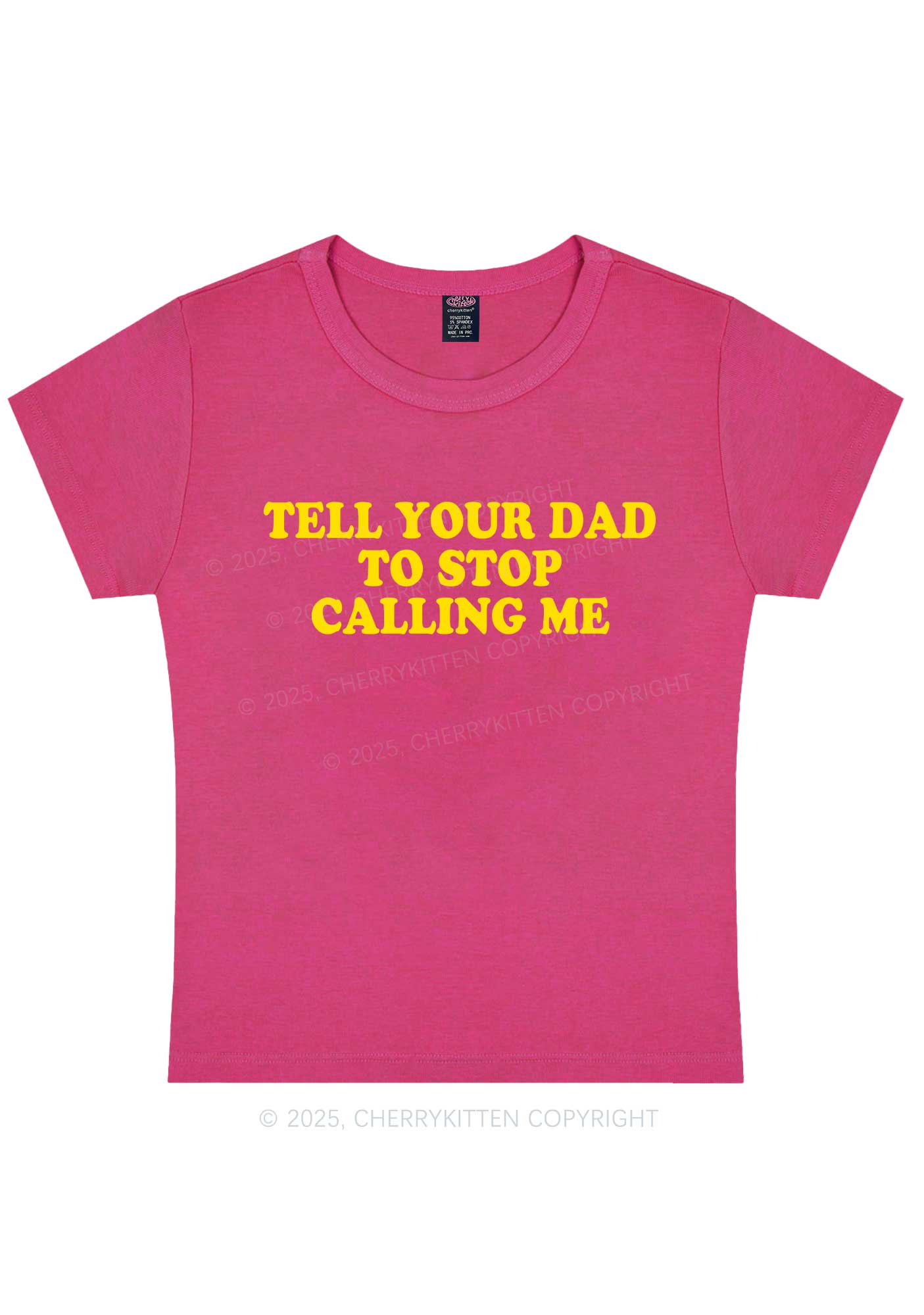 Dad Stop Calling Me Y2K Baby Tee Cherrykitten - Image 6