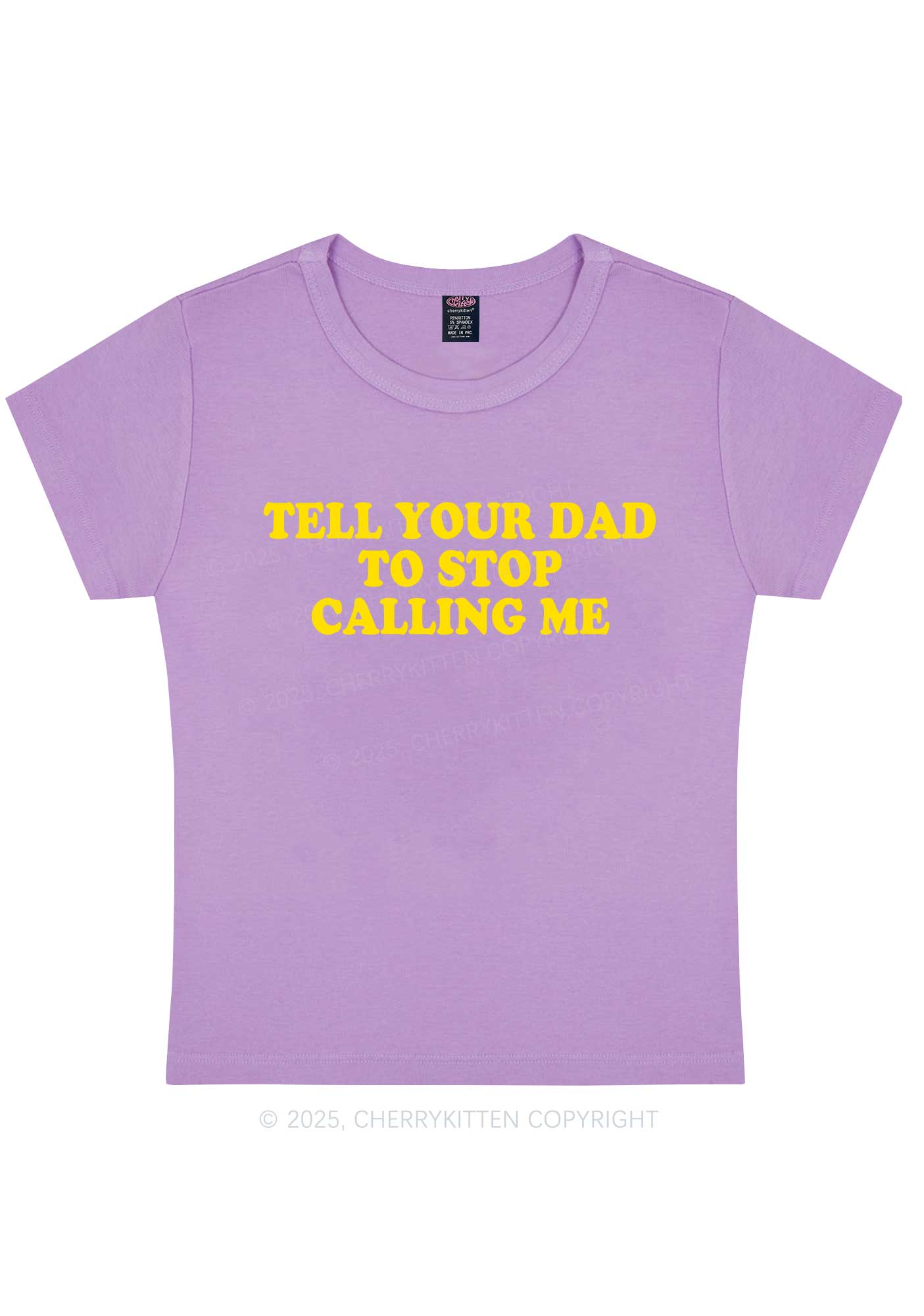 Dad Stop Calling Me Y2K Baby Tee Cherrykitten - Image 7