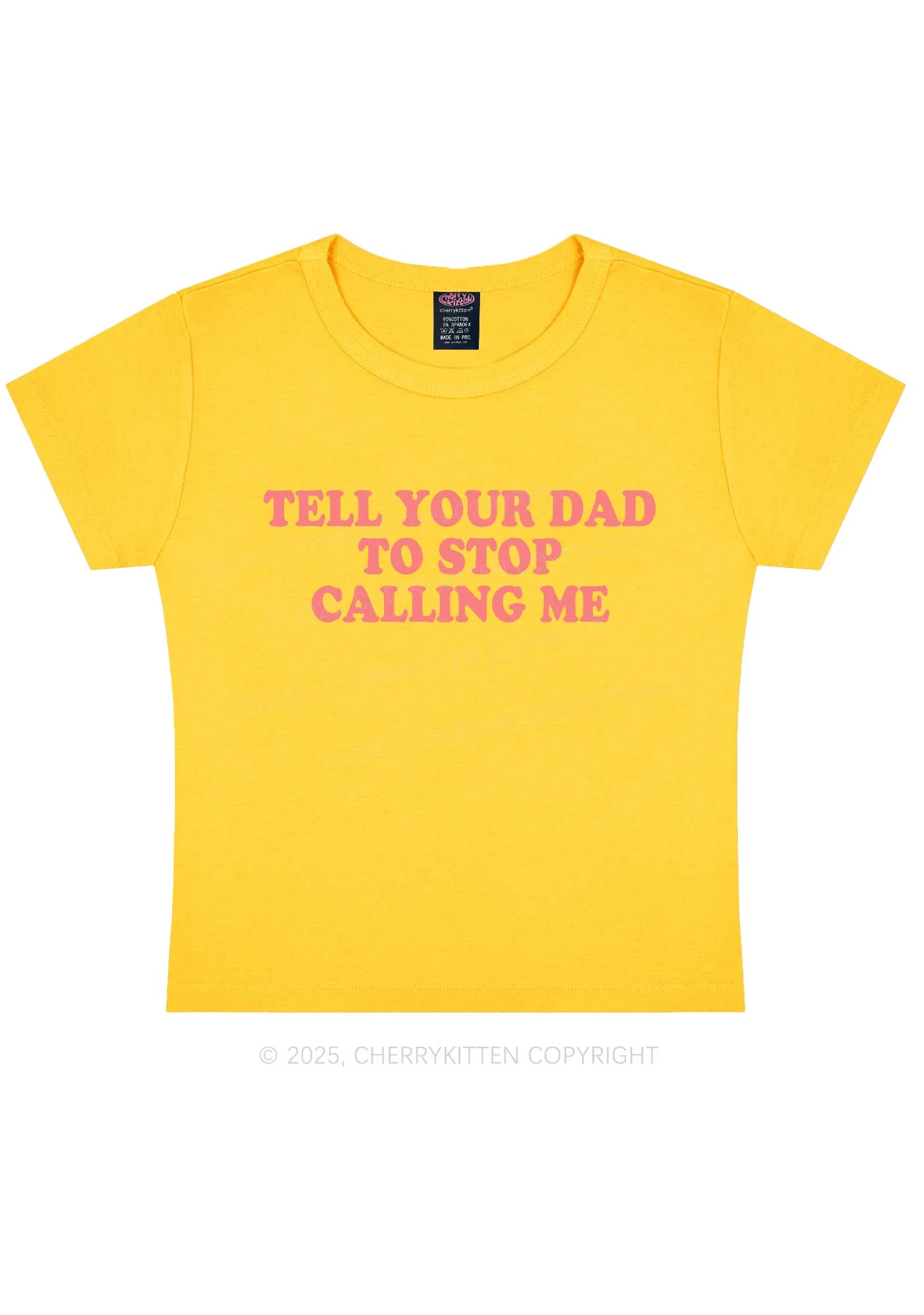 Dad Stop Calling Me Y2K Baby Tee Cherrykitten - Image 8