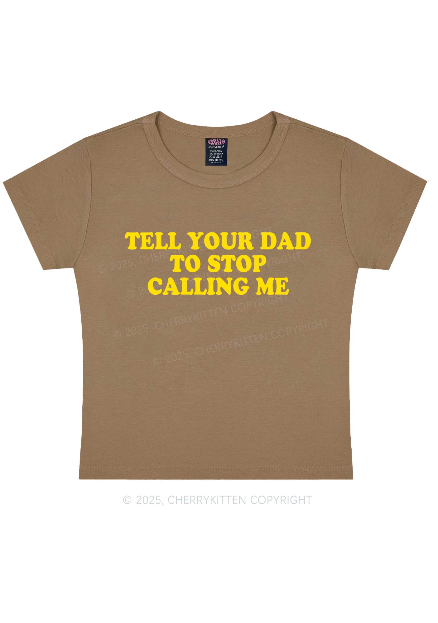 Dad Stop Calling Me Y2K Baby Tee Cherrykitten - Image 9