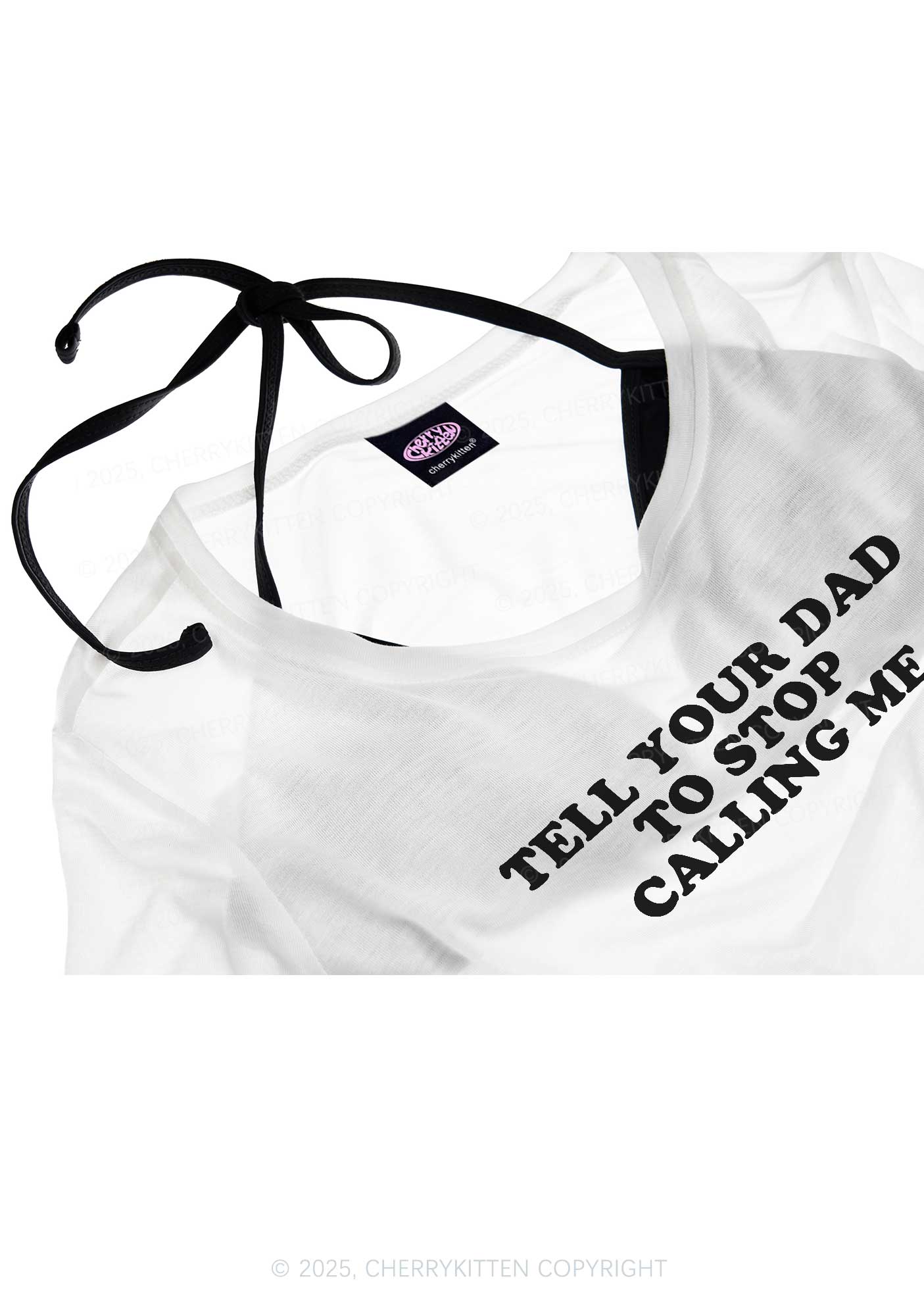 Dad Stop Calling Me Y2K Sheer Boyfriend Tee Cherrykitten - Image 4