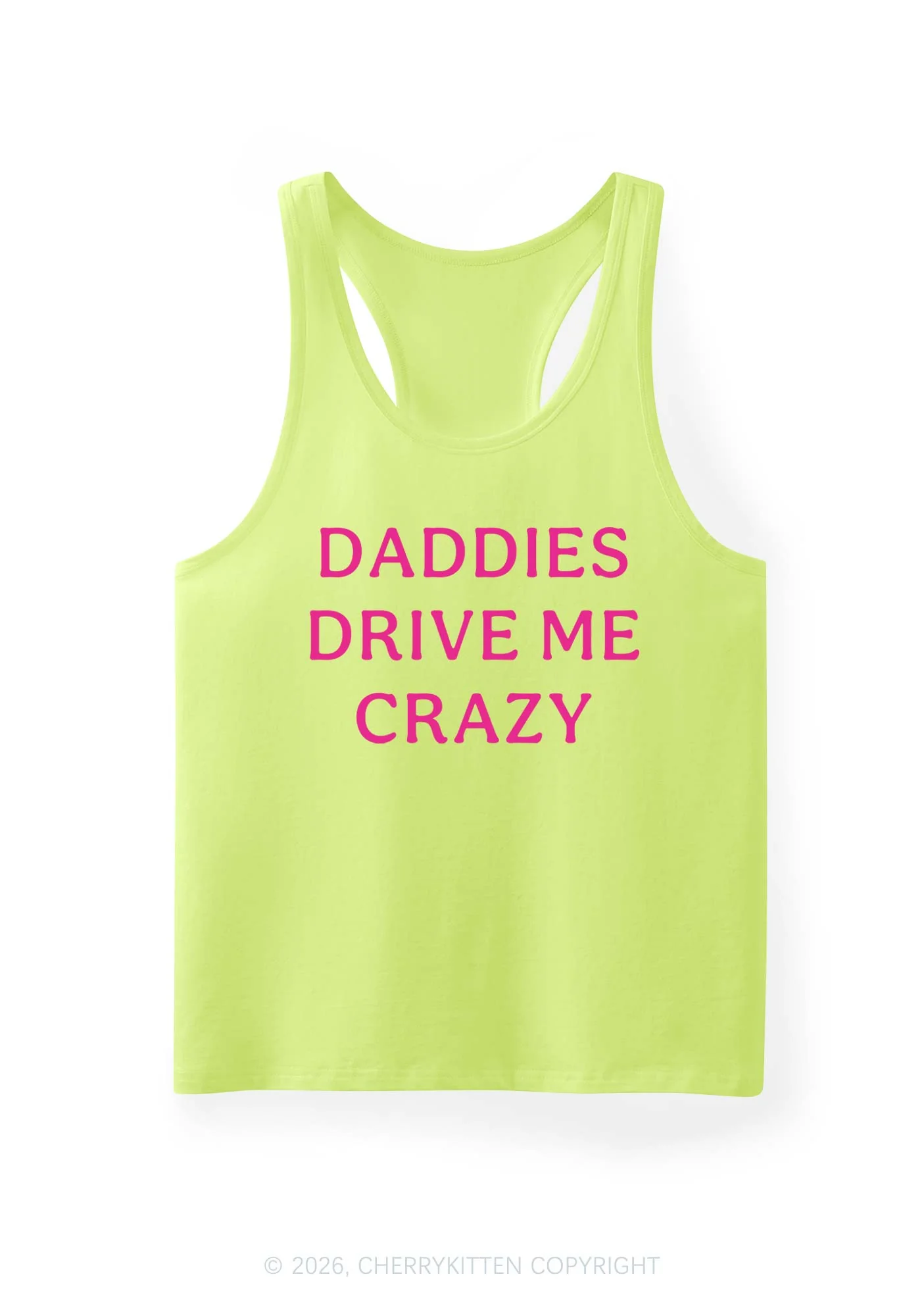 Daddies Drive Me Crazy Y2K Men Racerback Tank Top Cherrykitten - Image 10