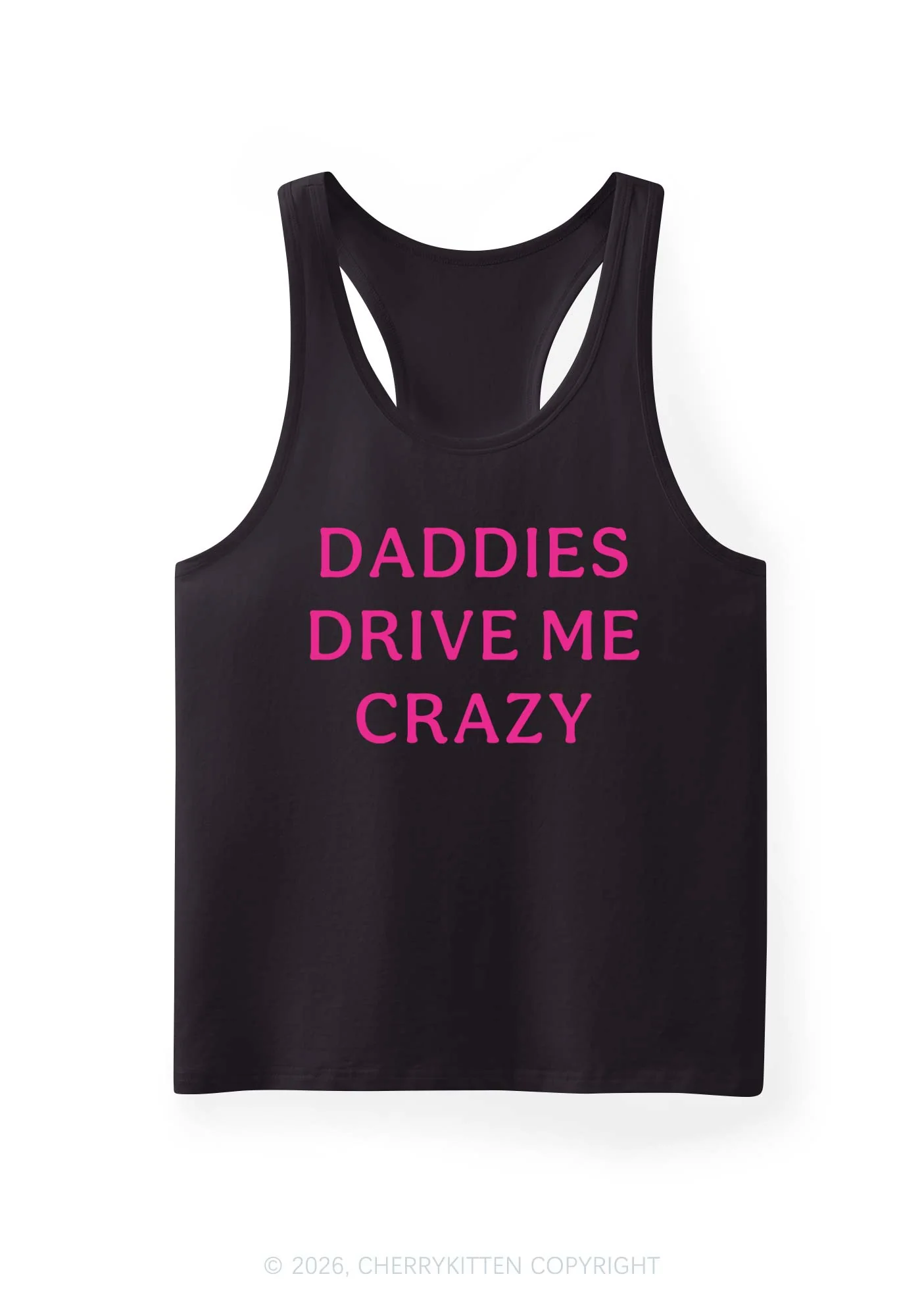 Daddies Drive Me Crazy Y2K Men Racerback Tank Top Cherrykitten - Image 3