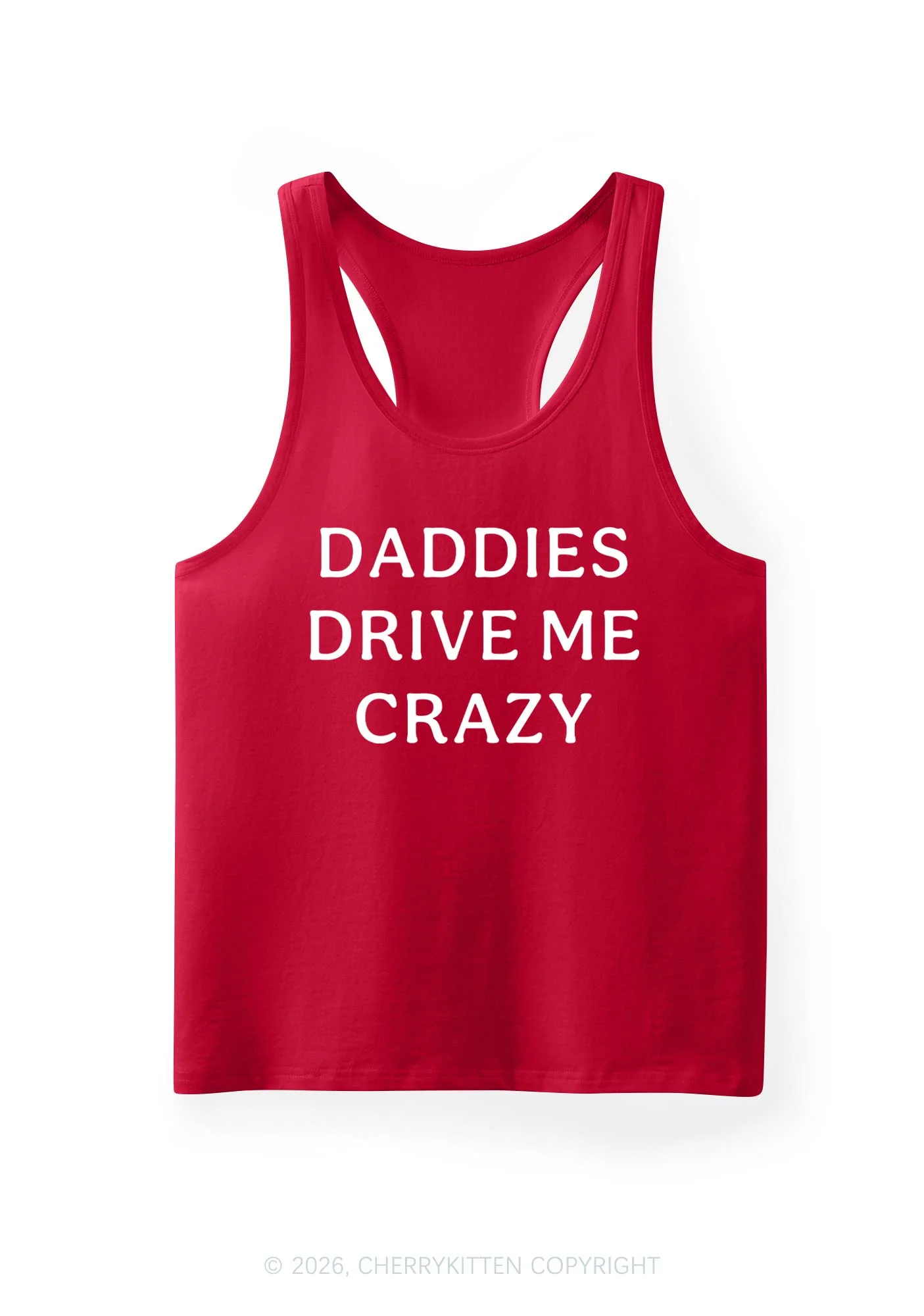 Daddies Drive Me Crazy Y2K Men Racerback Tank Top Cherrykitten - Image 6